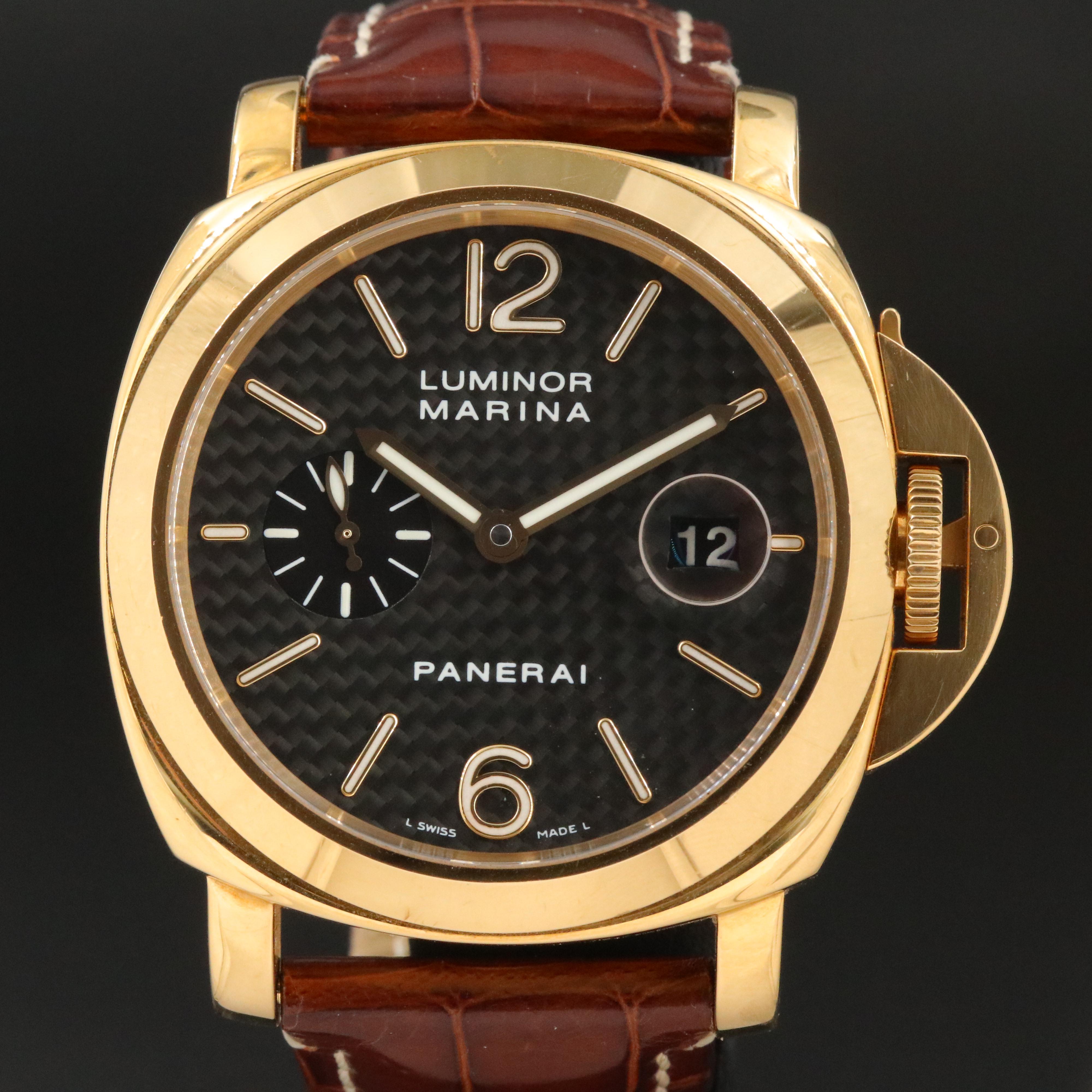 Panerai Luminor Marina Ref. Pam00140 18K Gold Watch