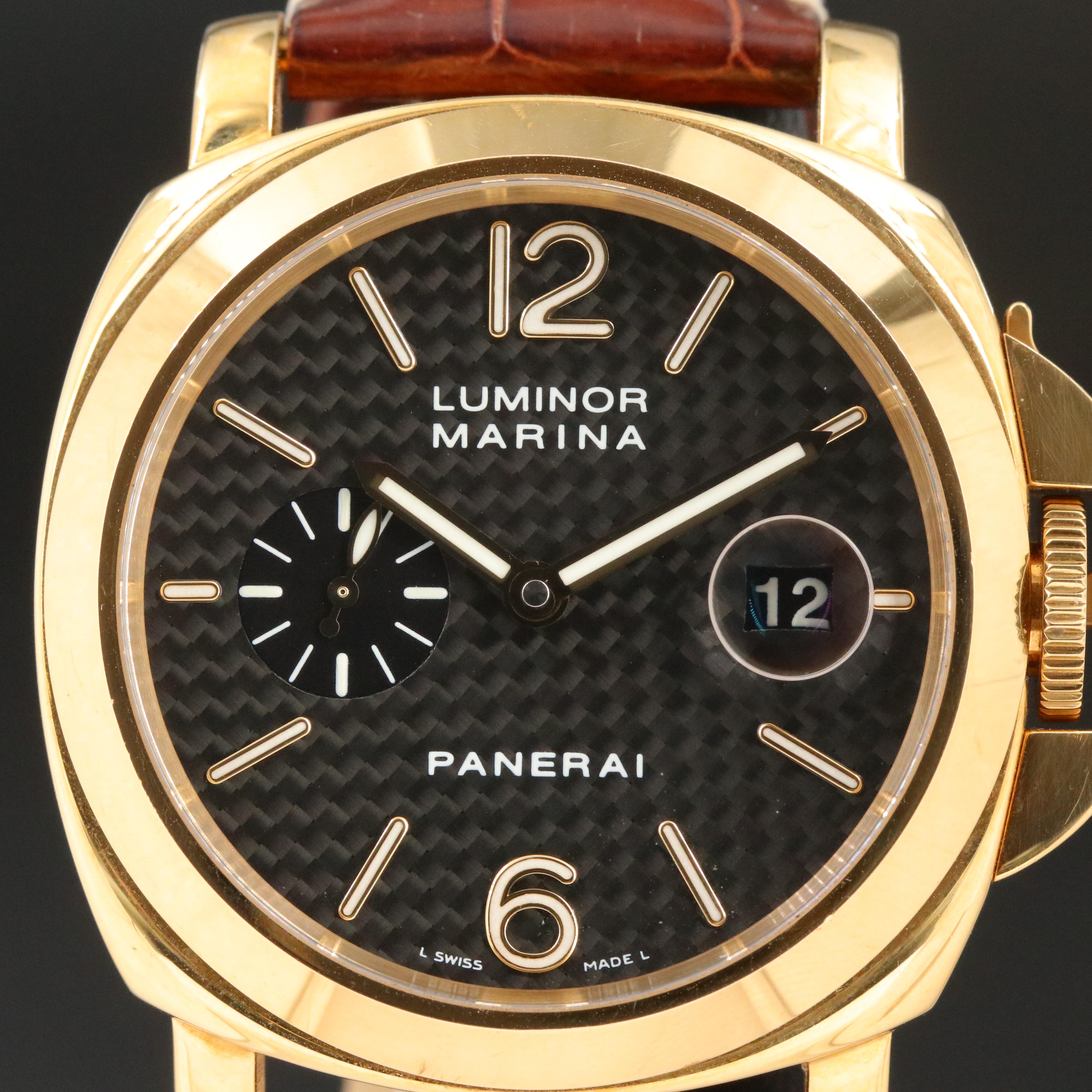 Panerai Luminor Marina Ref. Pam00140 18K Gold Watch