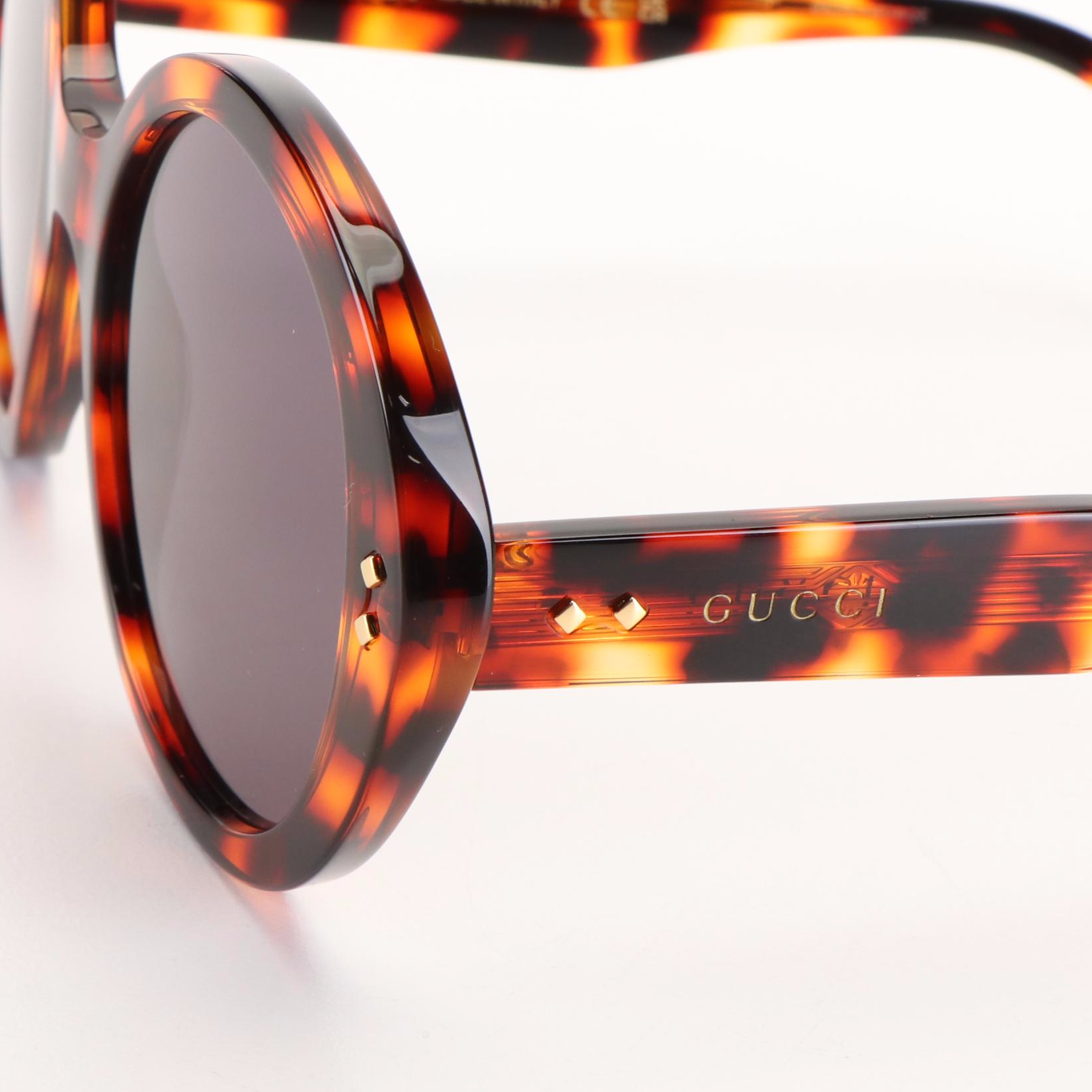 Gucci GG1081S Havana Smoke Lens Sunglasses