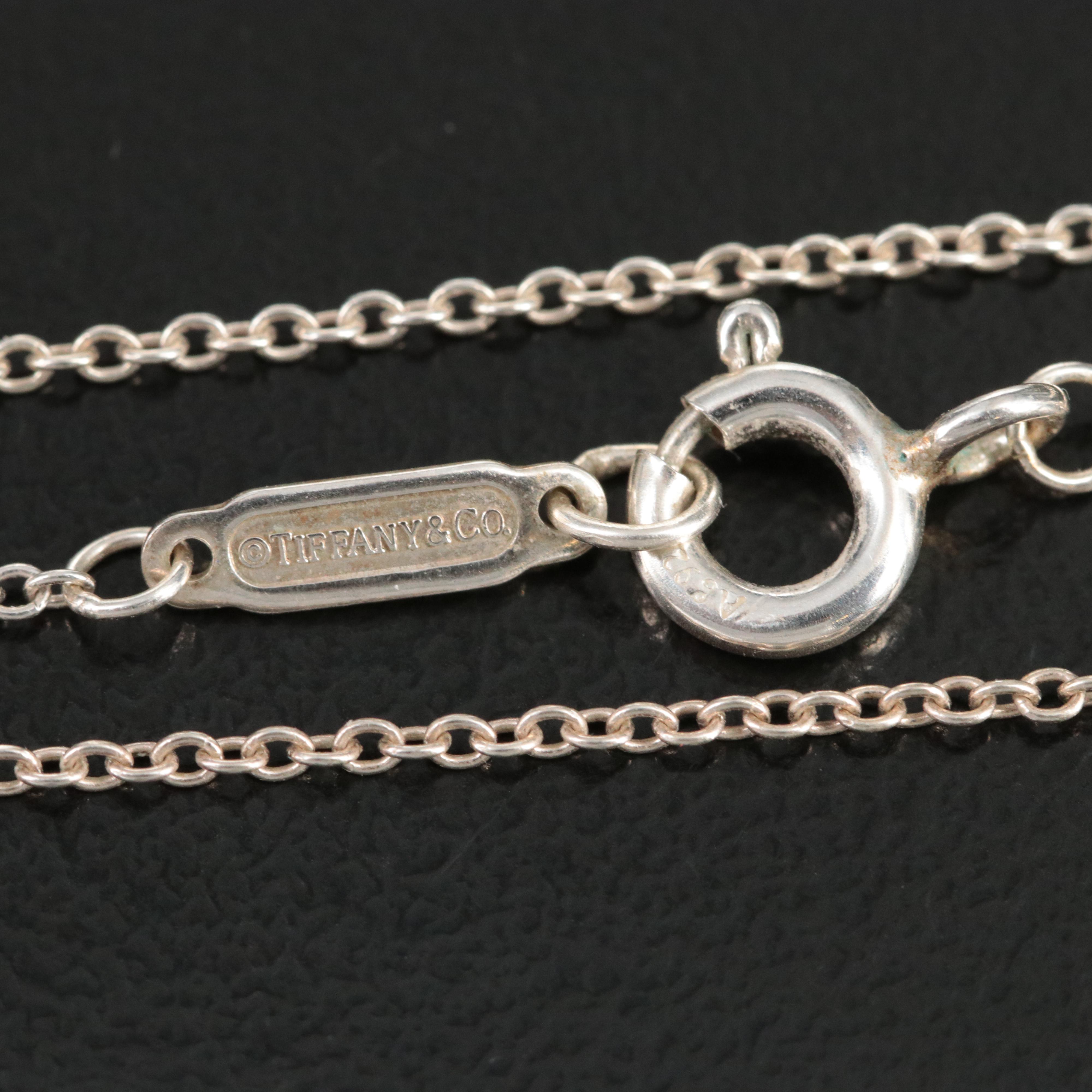 Tiffany & Co. Return to Tiffany Sterling Heart Tag Key Pendant Necklace