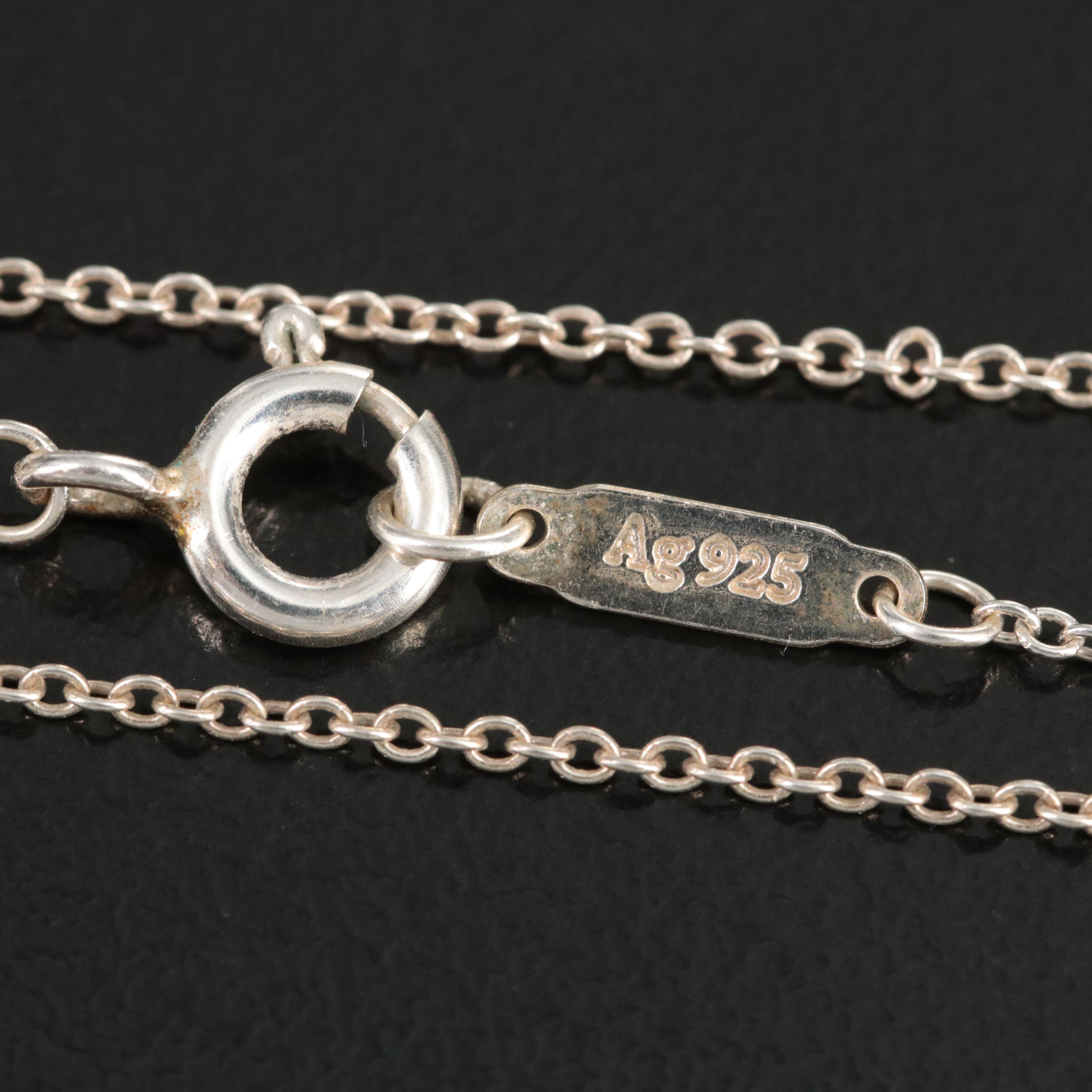 Tiffany & Co. Return to Tiffany Sterling Heart Tag Key Pendant Necklace