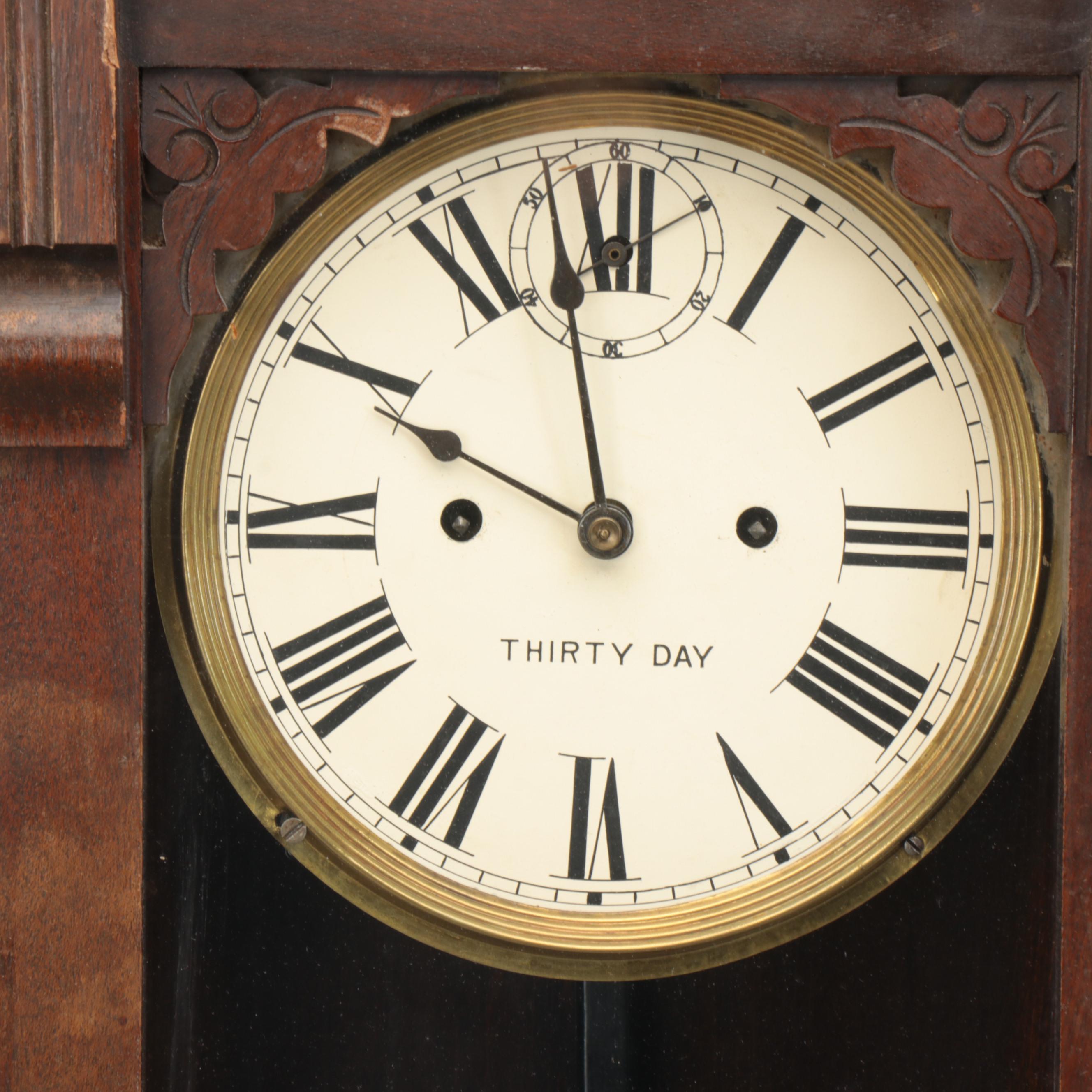 New Haven Thirty Day Regulator Wall Clock, Early 20th Century
