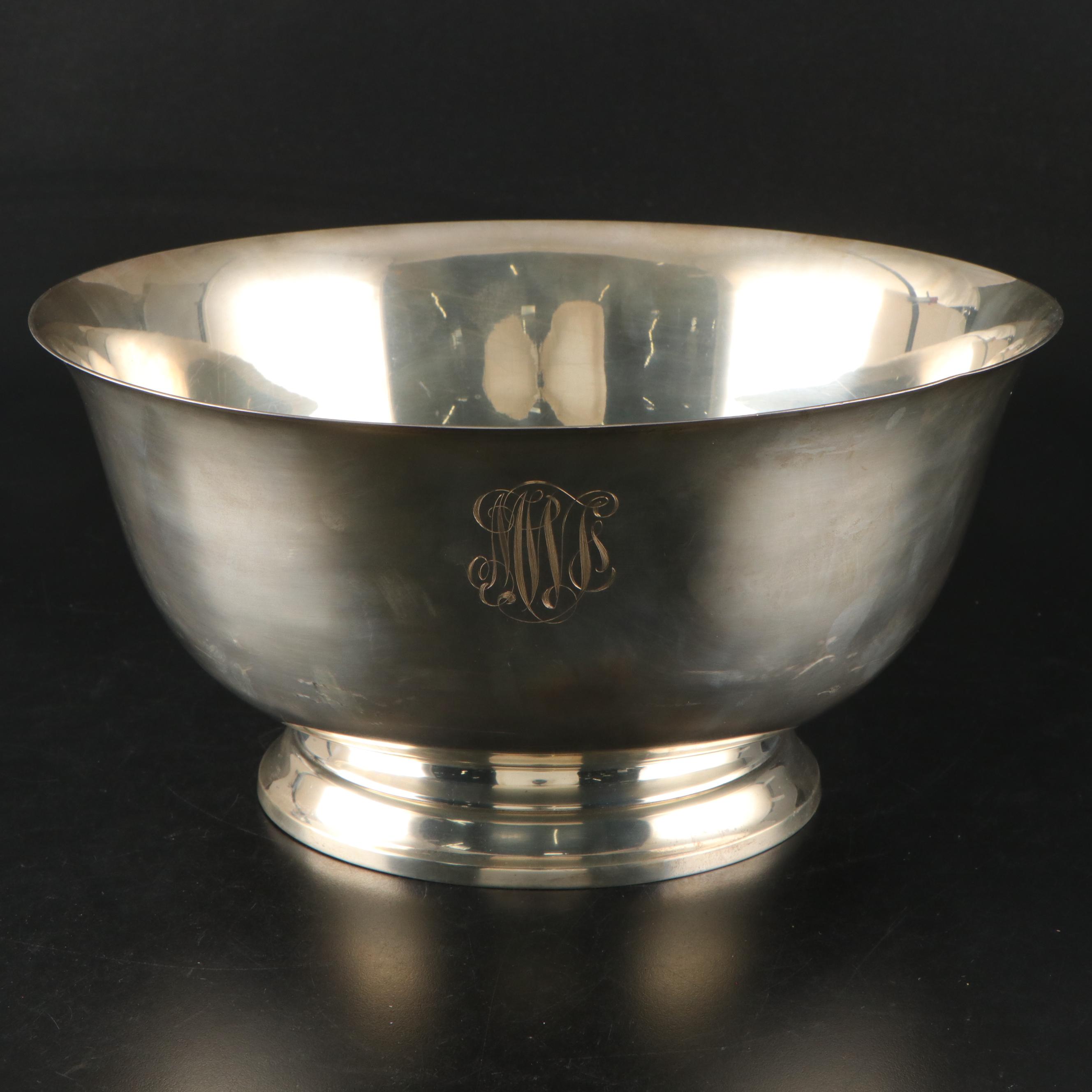 Dominick & Haff Sterling Ladle with Weidlich Sterling Silver Punch Bowl