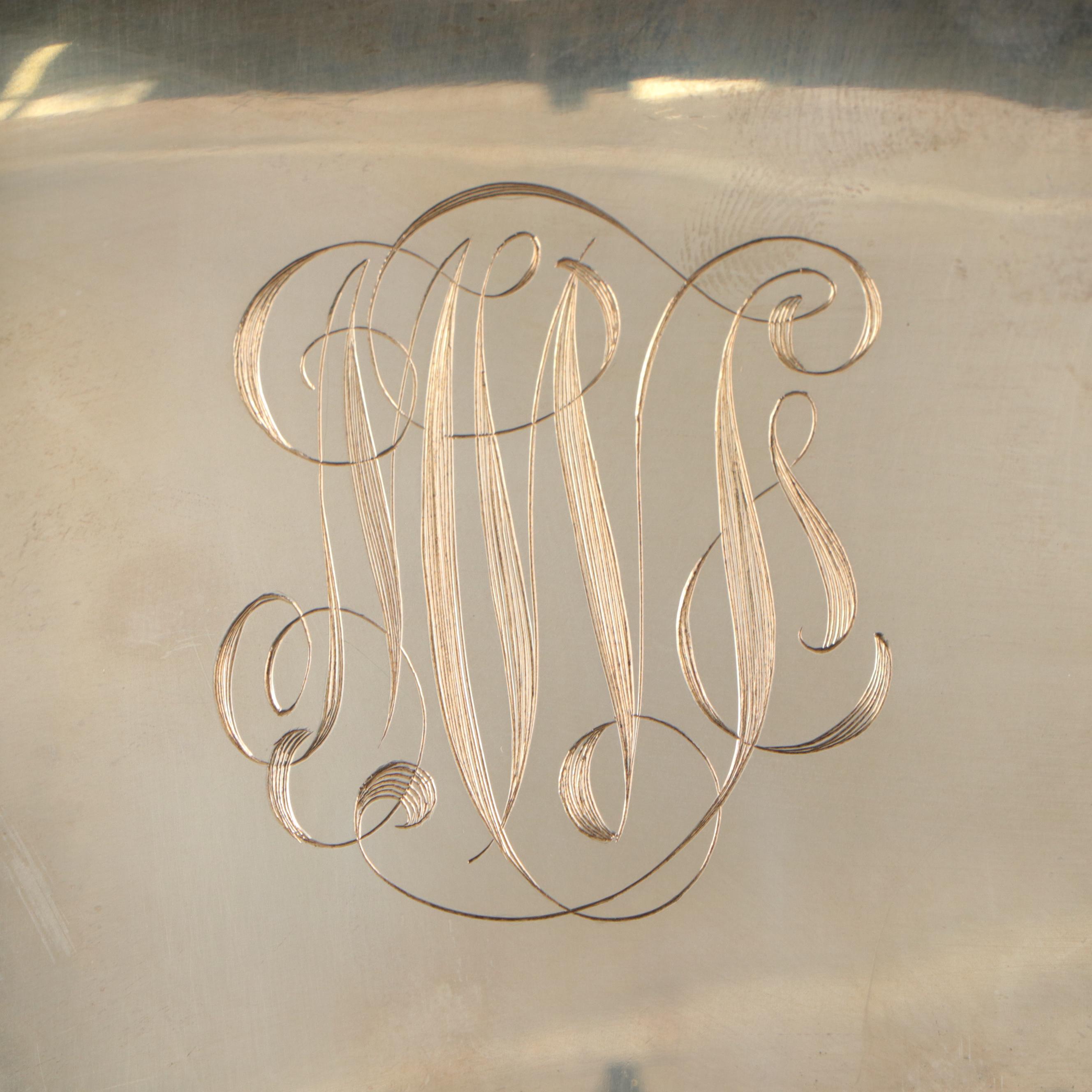 Dominick & Haff Sterling Ladle with Weidlich Sterling Silver Punch Bowl