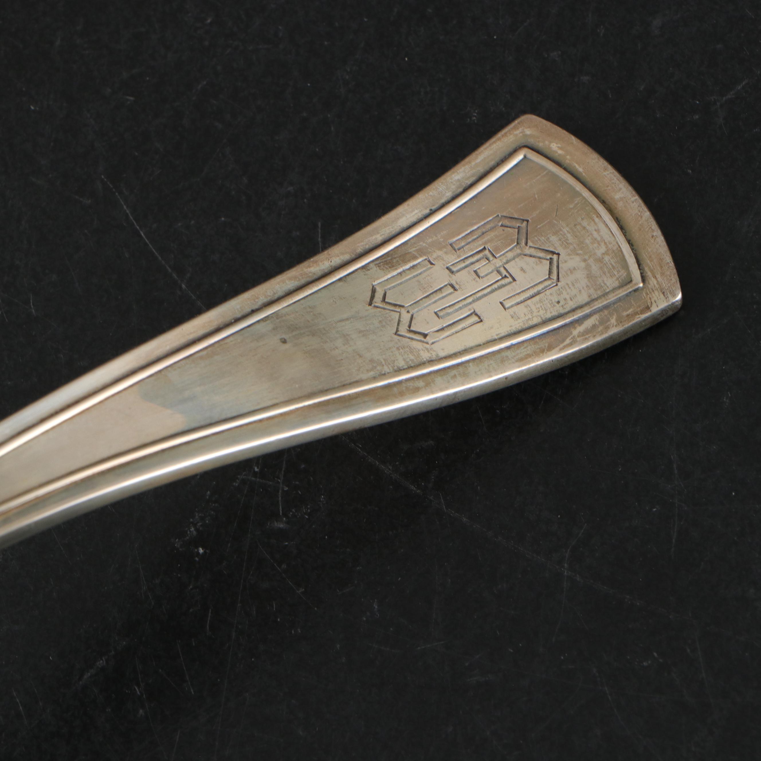 Dominick & Haff Sterling Ladle with Weidlich Sterling Silver Punch Bowl