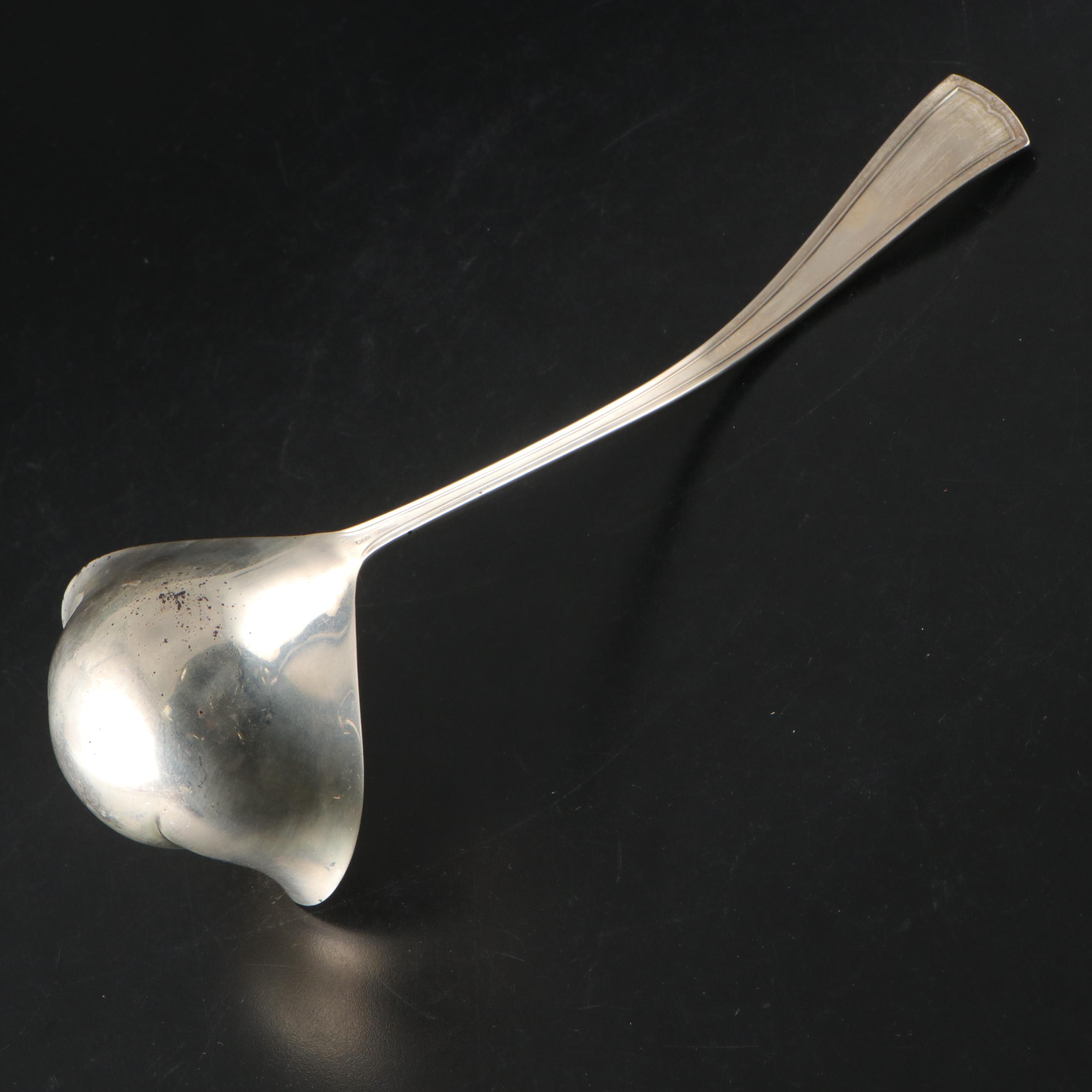Dominick & Haff Sterling Ladle with Weidlich Sterling Silver Punch Bowl