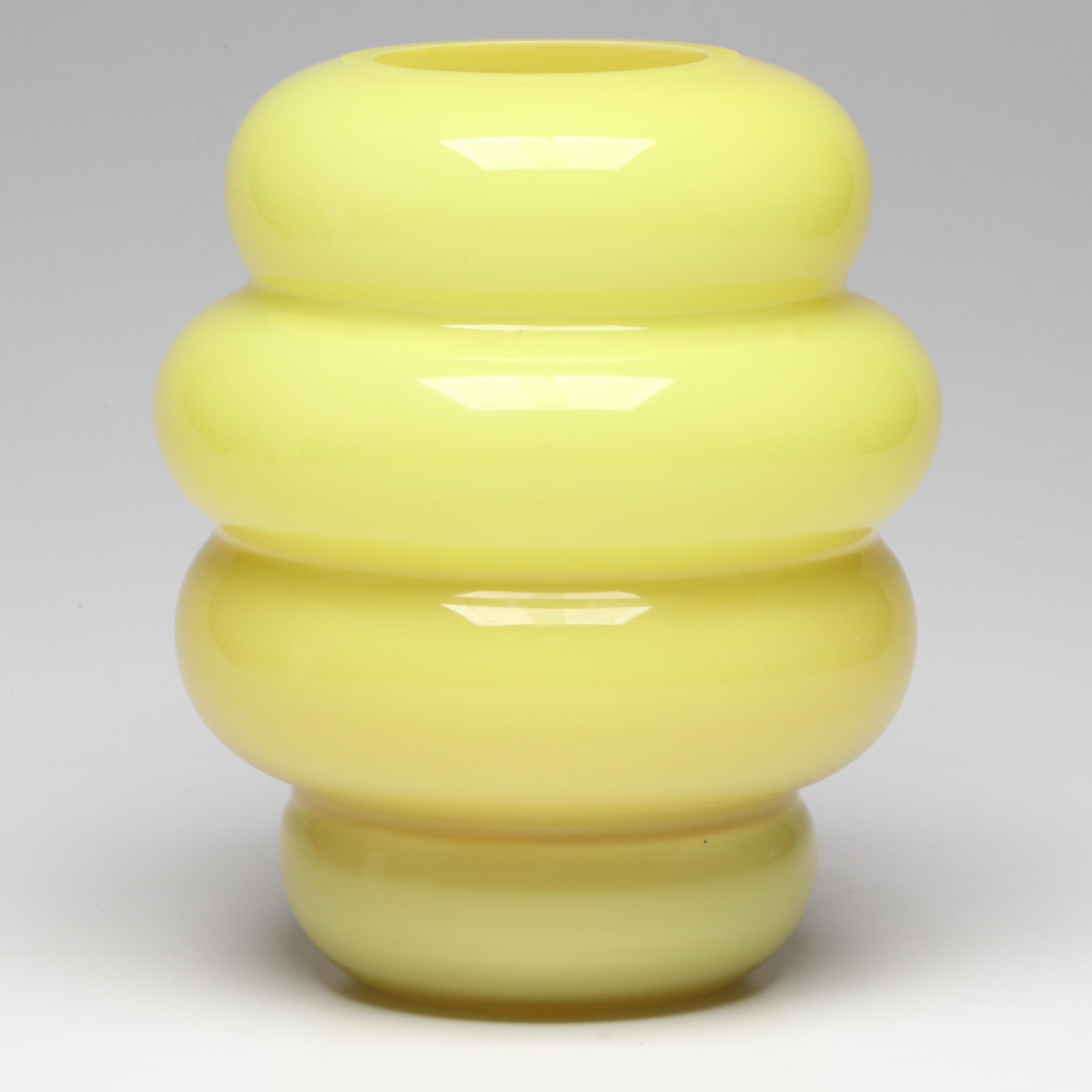 Anna Efverlund Yellow Glass Beehive Vase for IKEA, 1990s