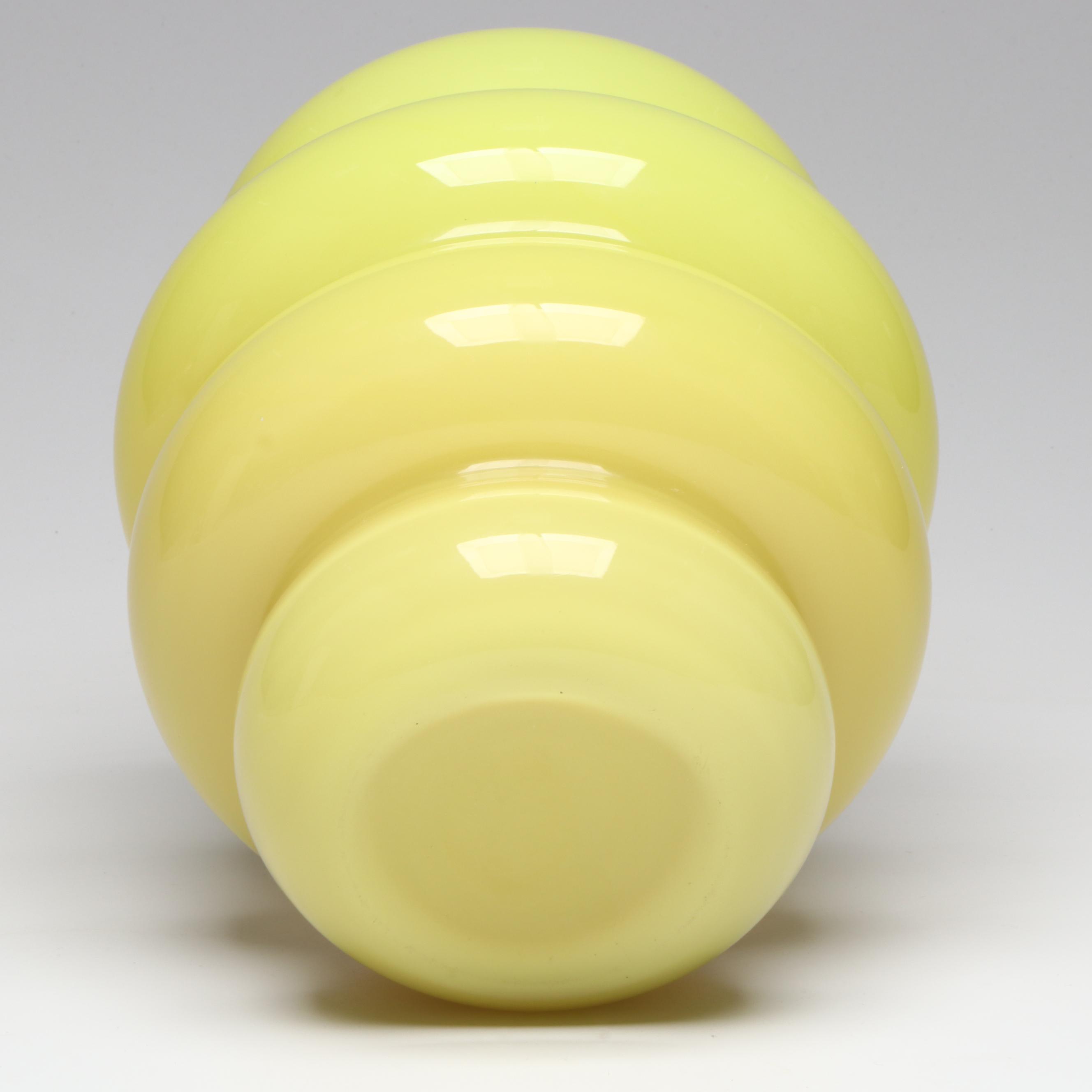 Anna Efverlund Yellow Glass Beehive Vase for IKEA, 1990s
