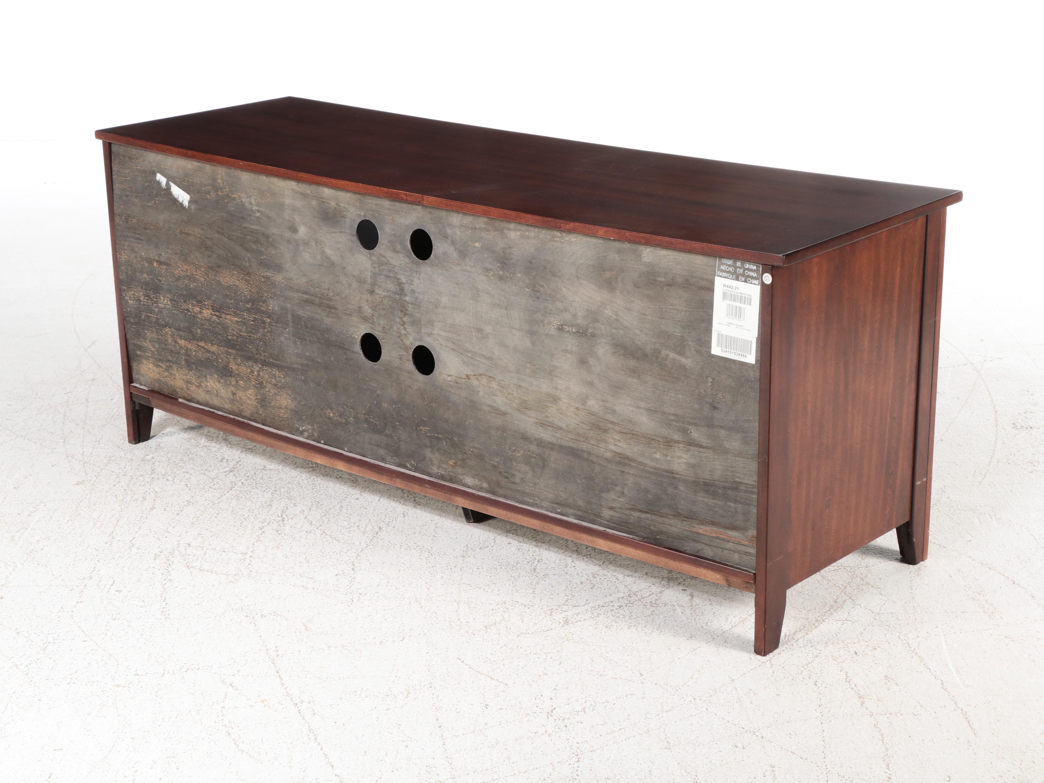 Shaker Style Walnut Finish Television Stand