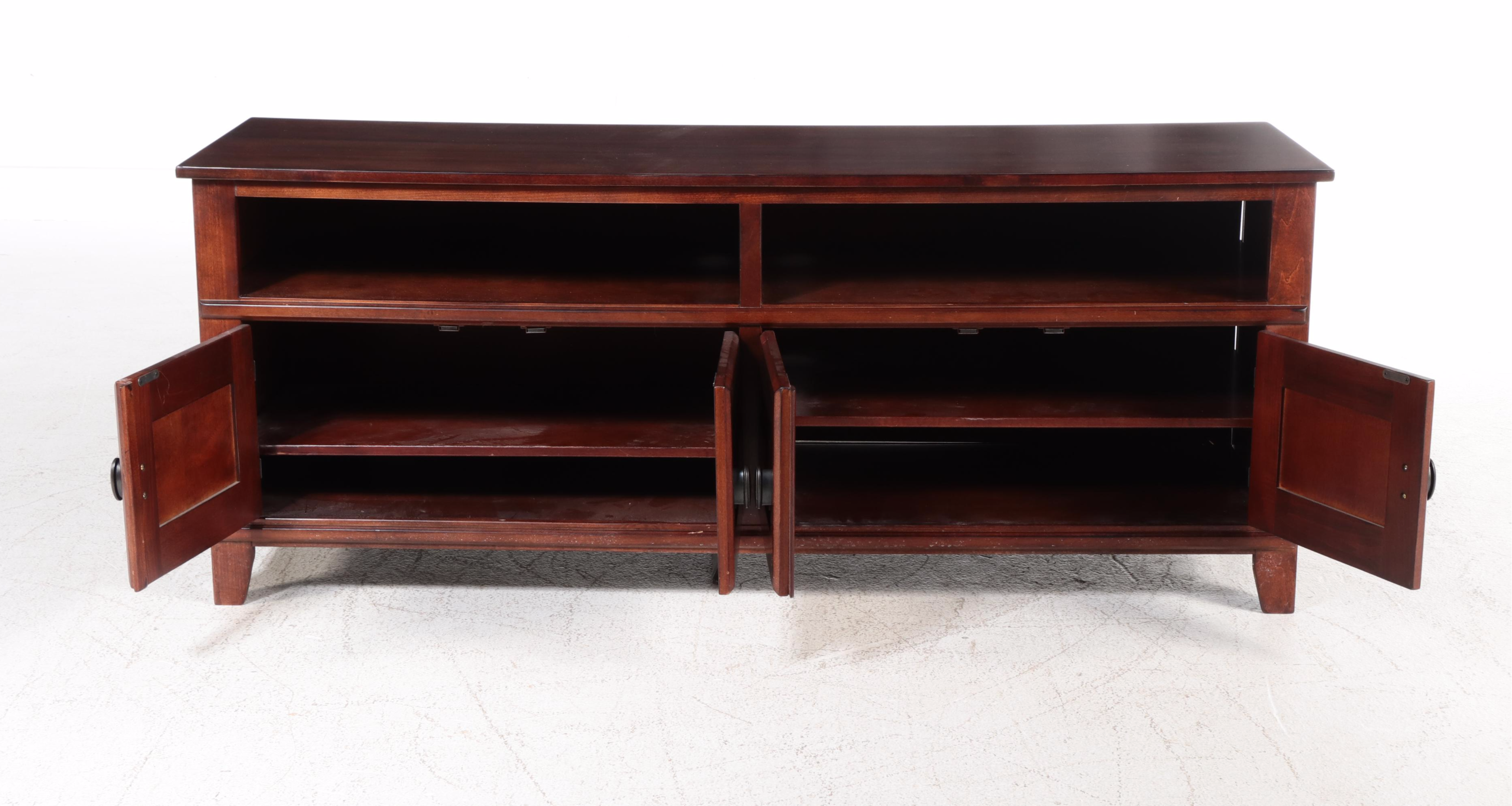 Shaker Style Walnut Finish Television Stand