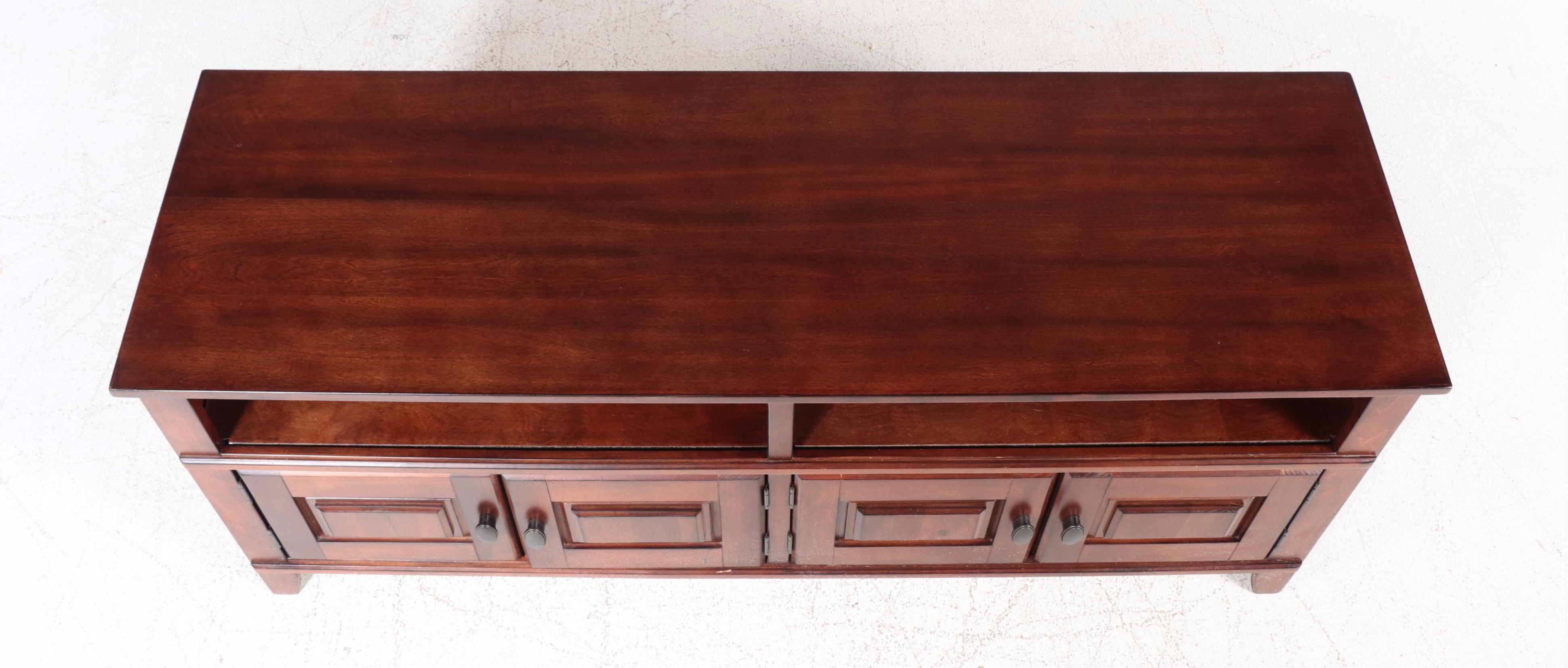 Shaker Style Walnut Finish Television Stand