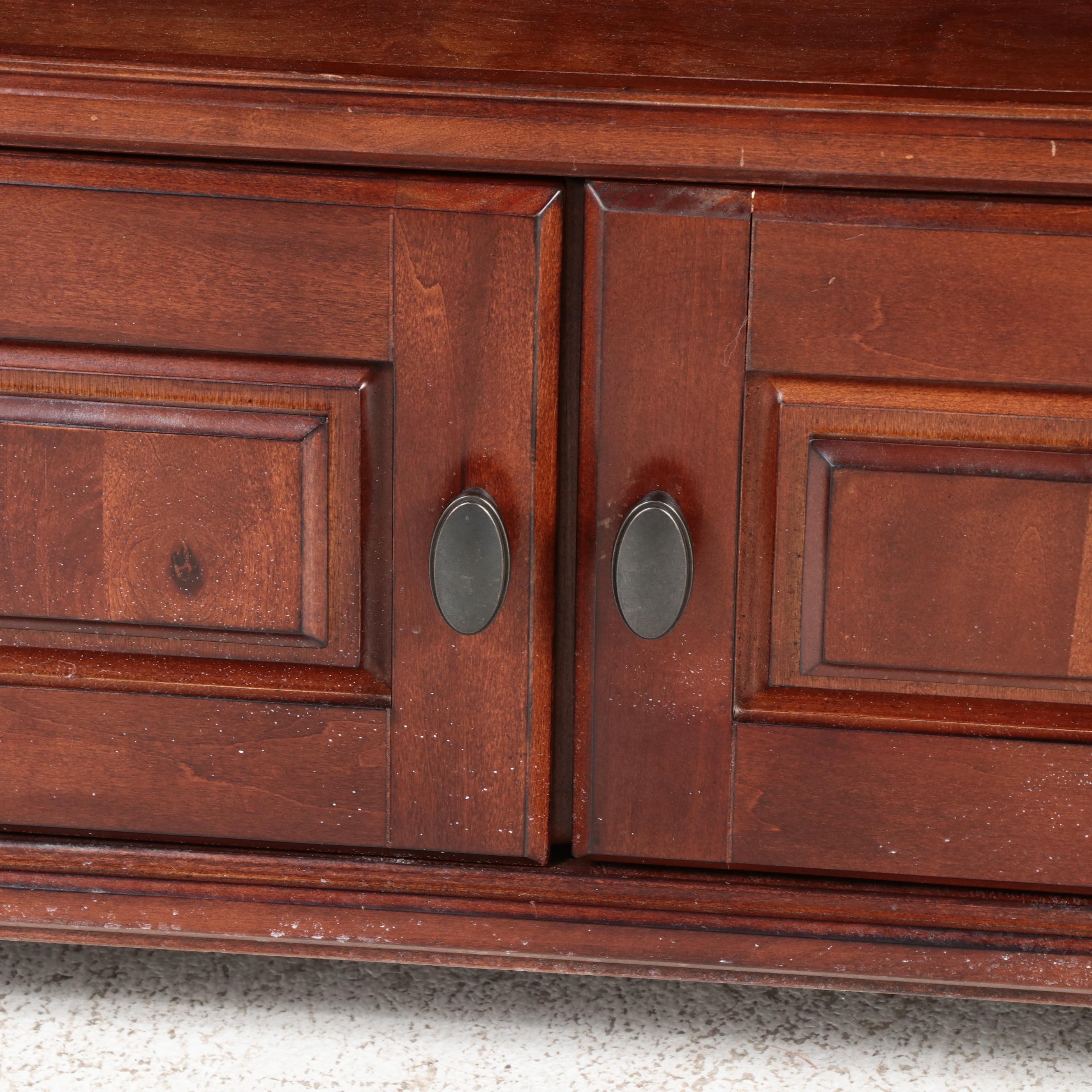 Shaker Style Walnut Finish Television Stand