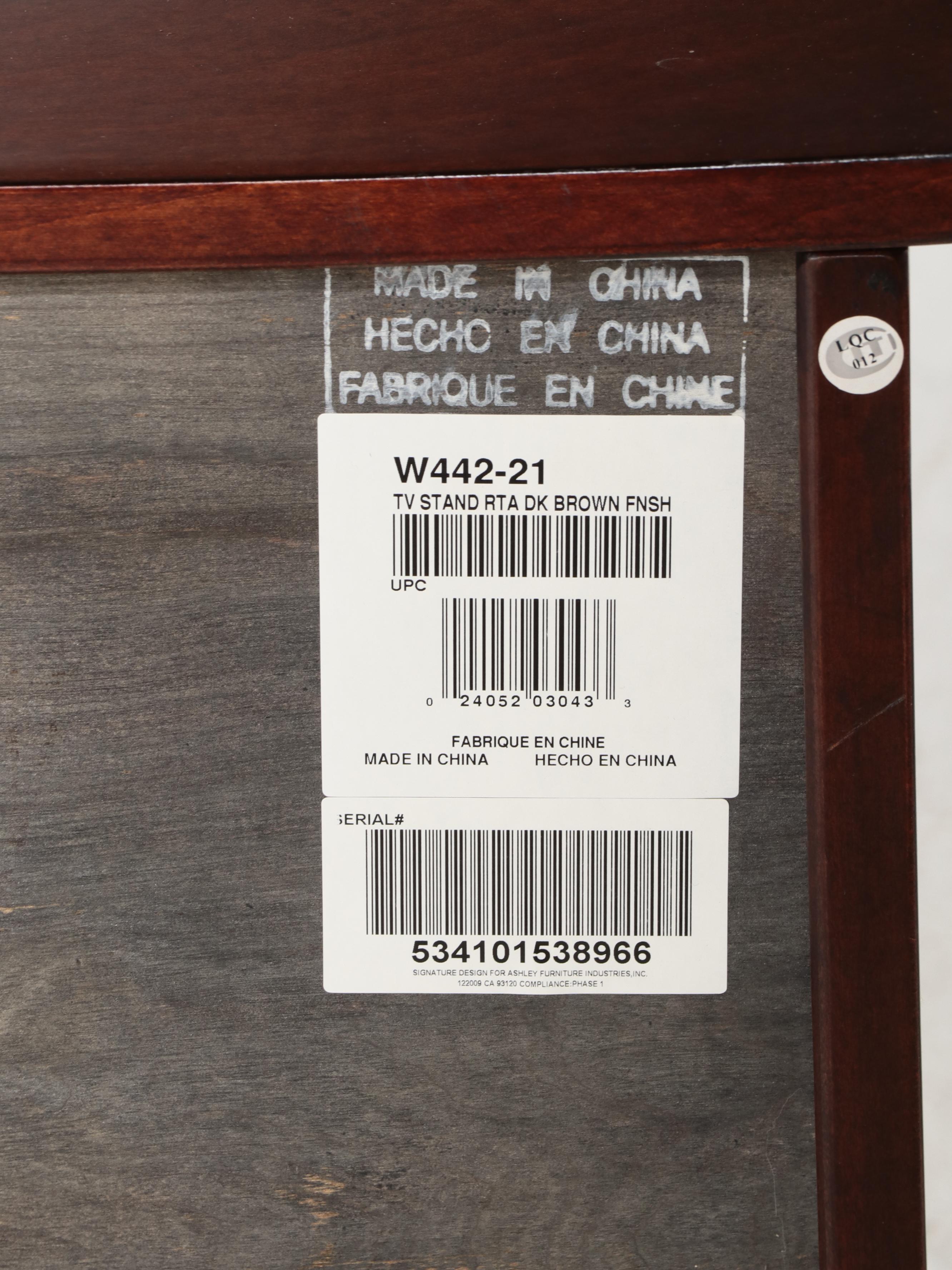 Shaker Style Walnut Finish Television Stand