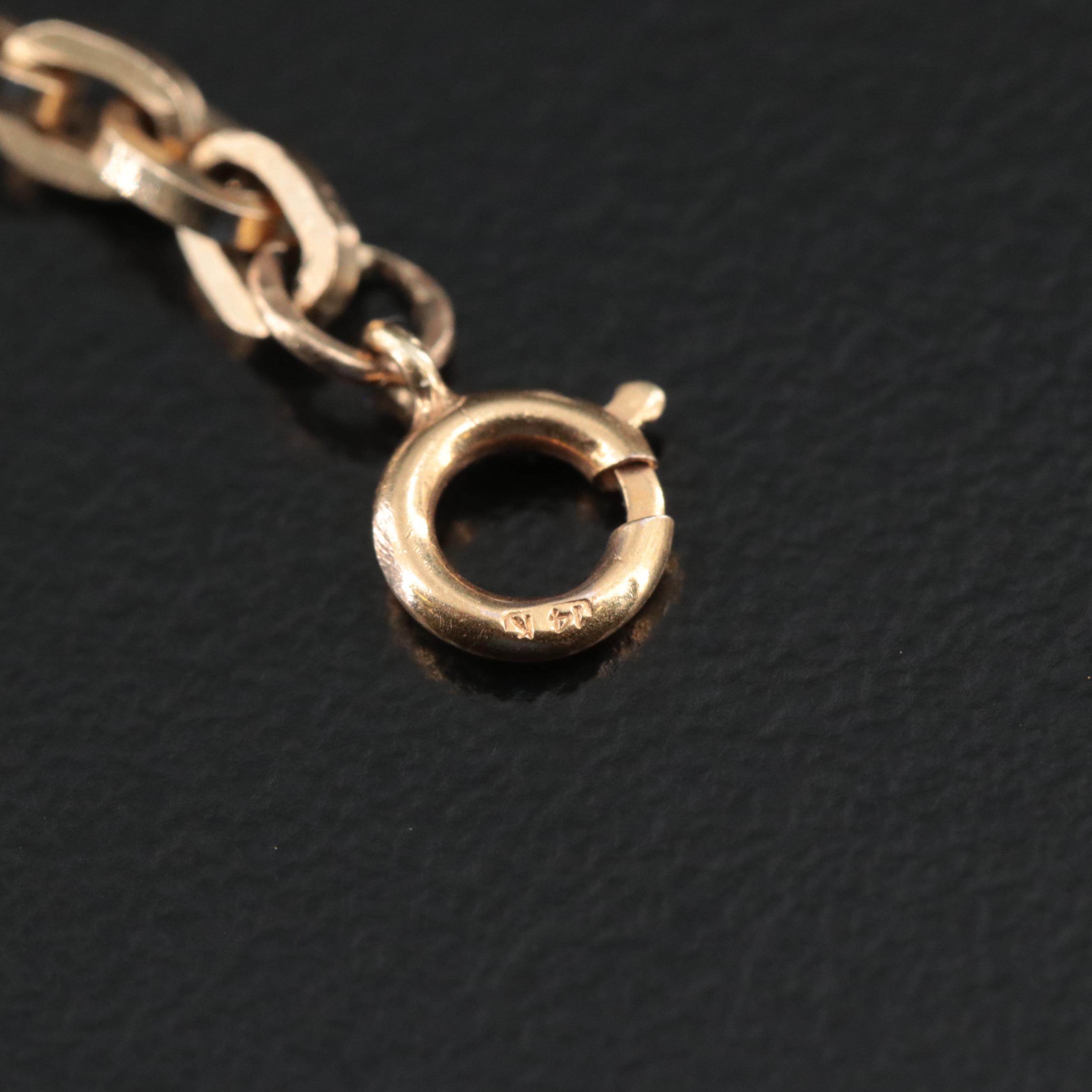 Franklin Mint 14K 12 Months of Love Charm Bracelet