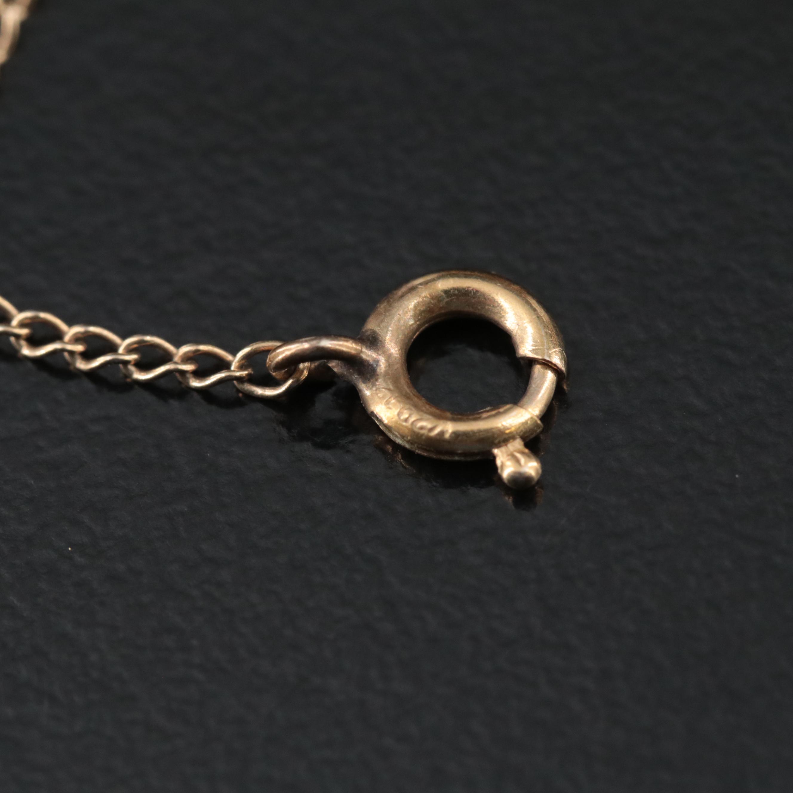 Franklin Mint 14K 12 Months of Love Charm Bracelet