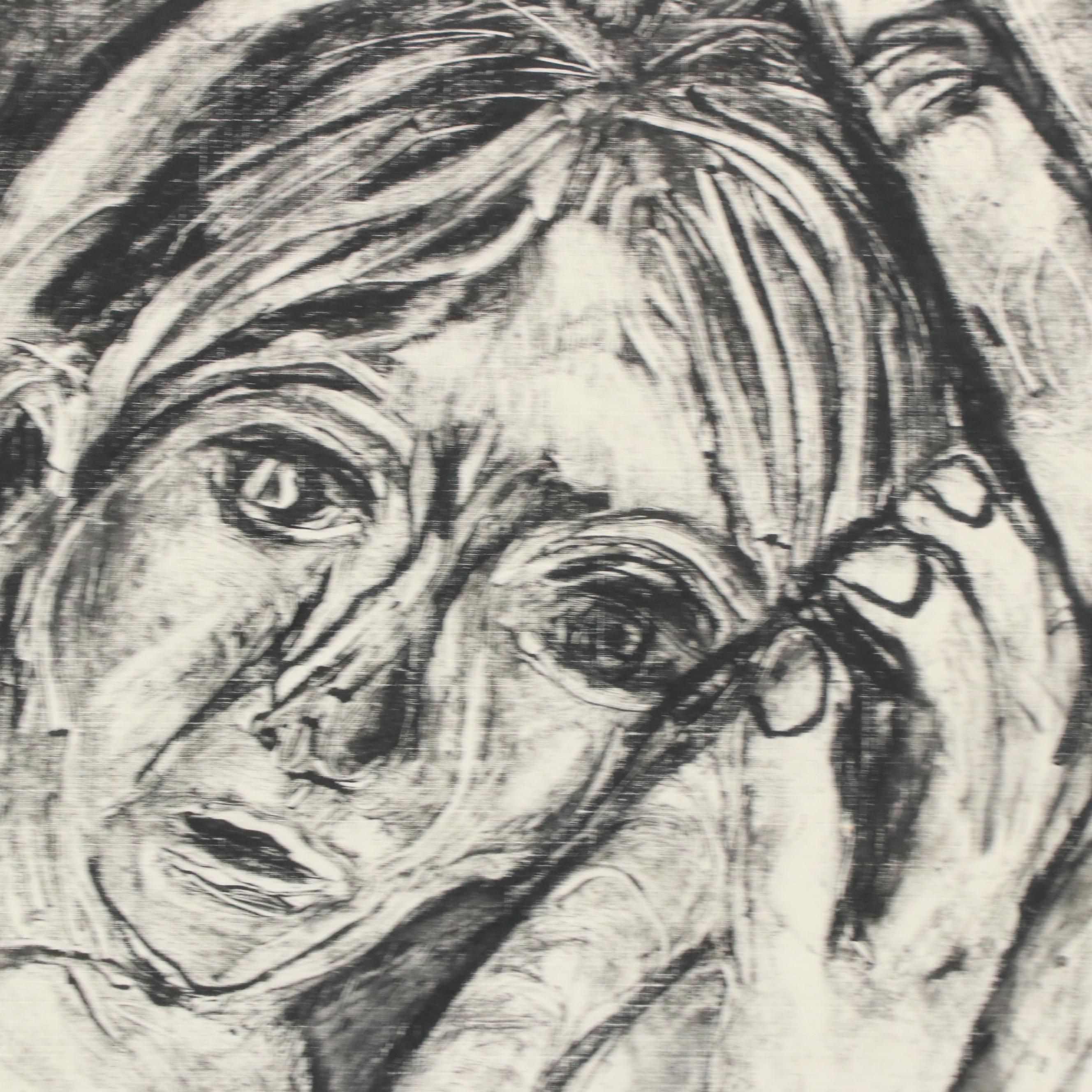 Erica A. Meuser Monotype With Charcoal "Katrina's War II," 2005