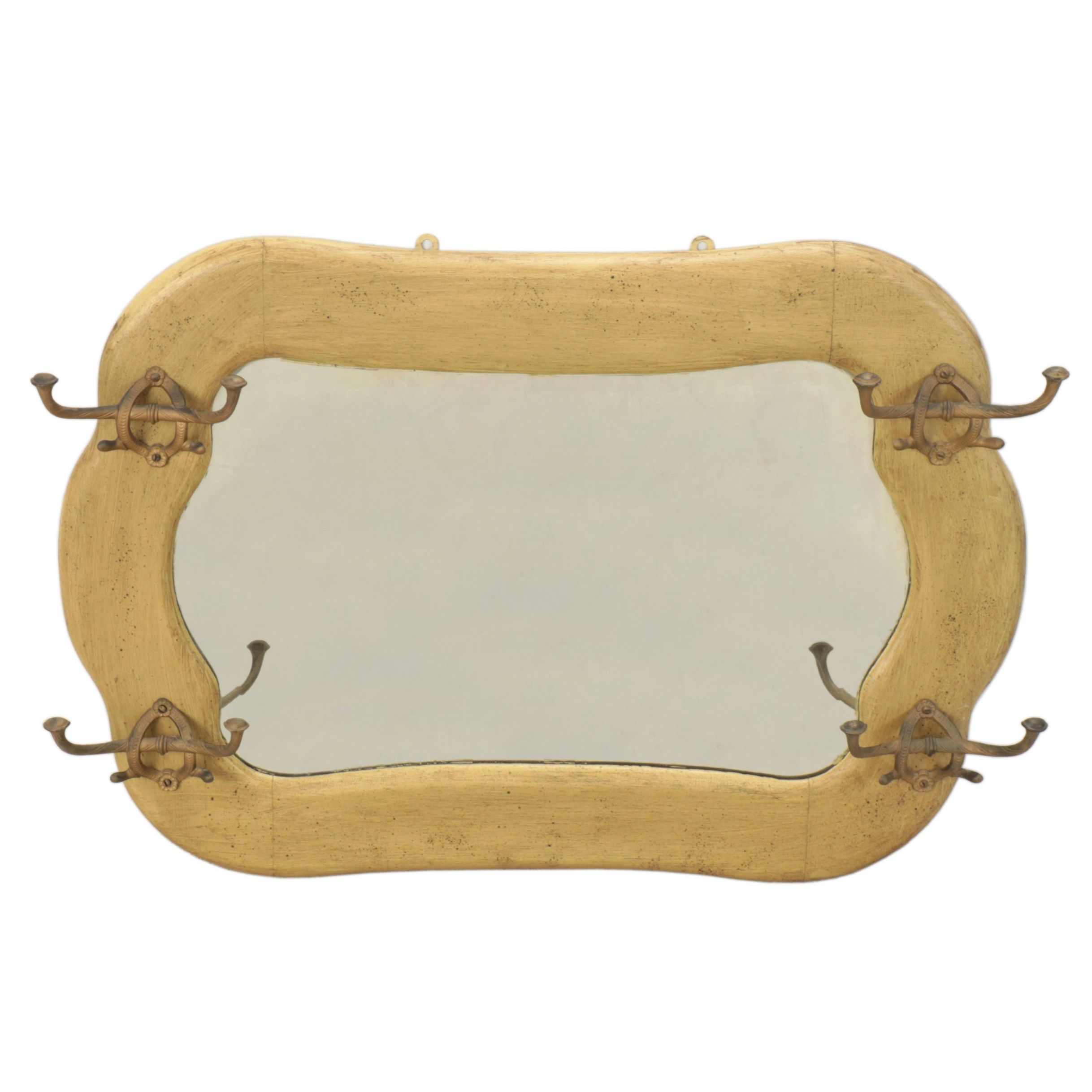 Victorian Larkin Co. Wood and Cast Iron Foyer Mirror