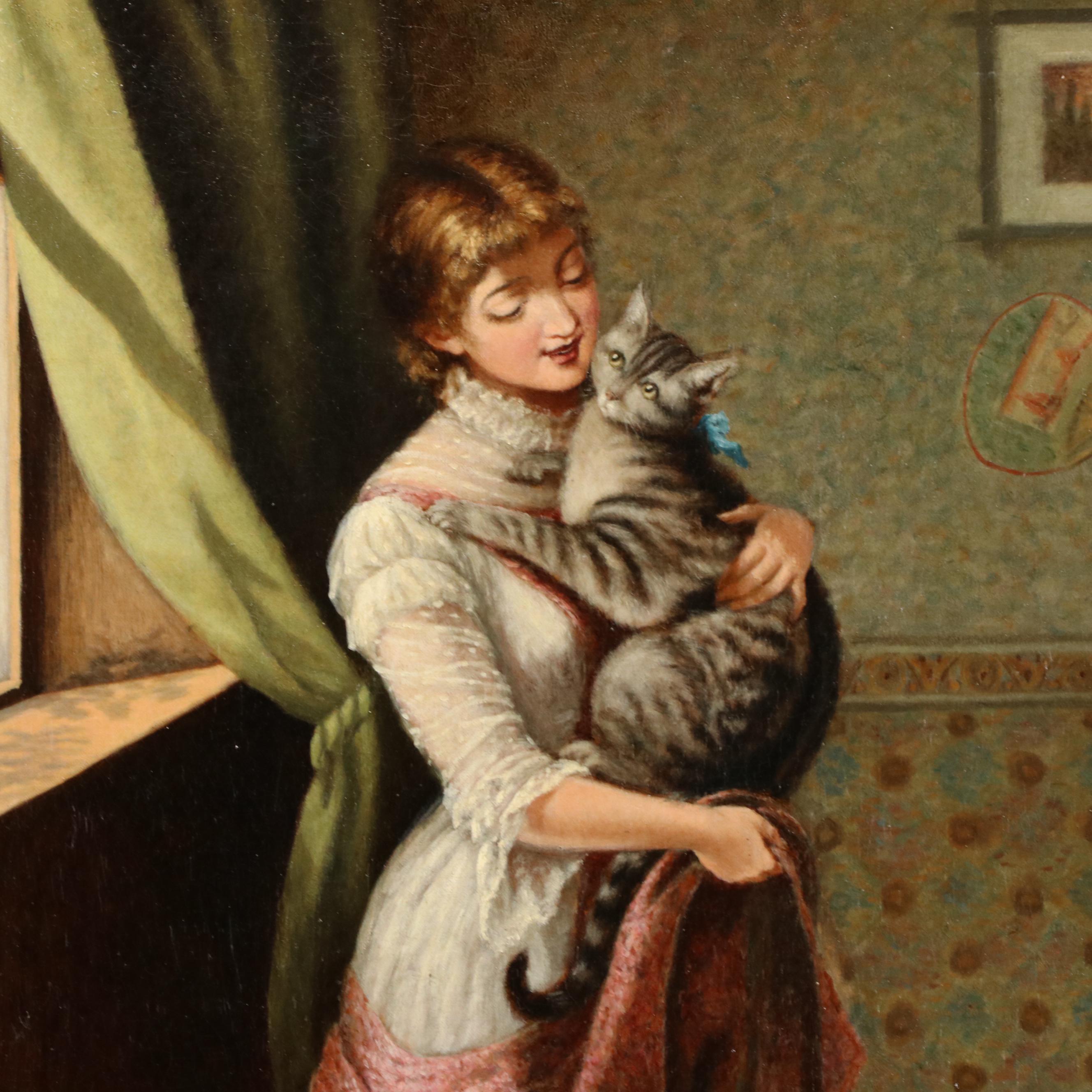 John Morgan Oil Painting "Companions," Late 19th Century