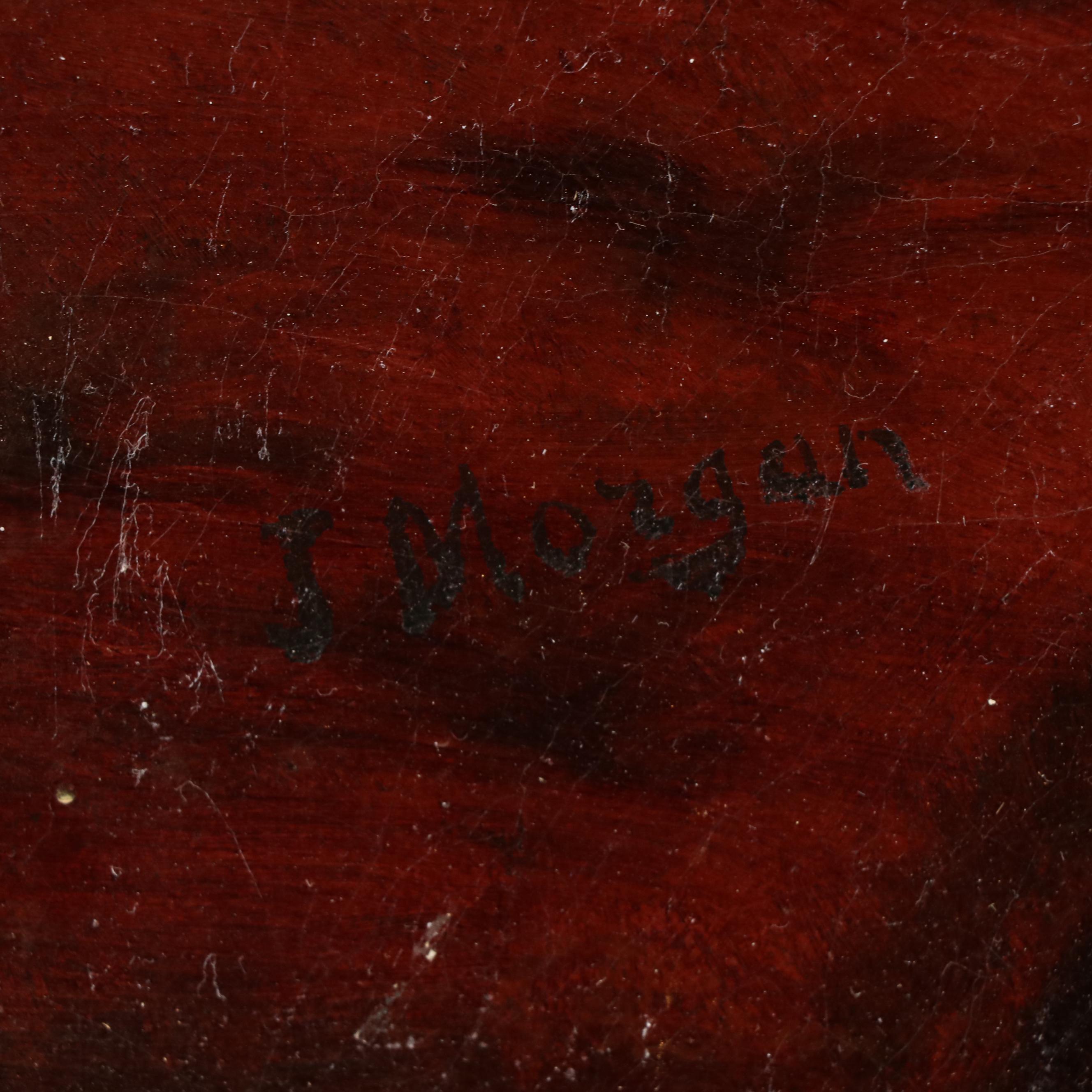 John Morgan Oil Painting "Companions," Late 19th Century