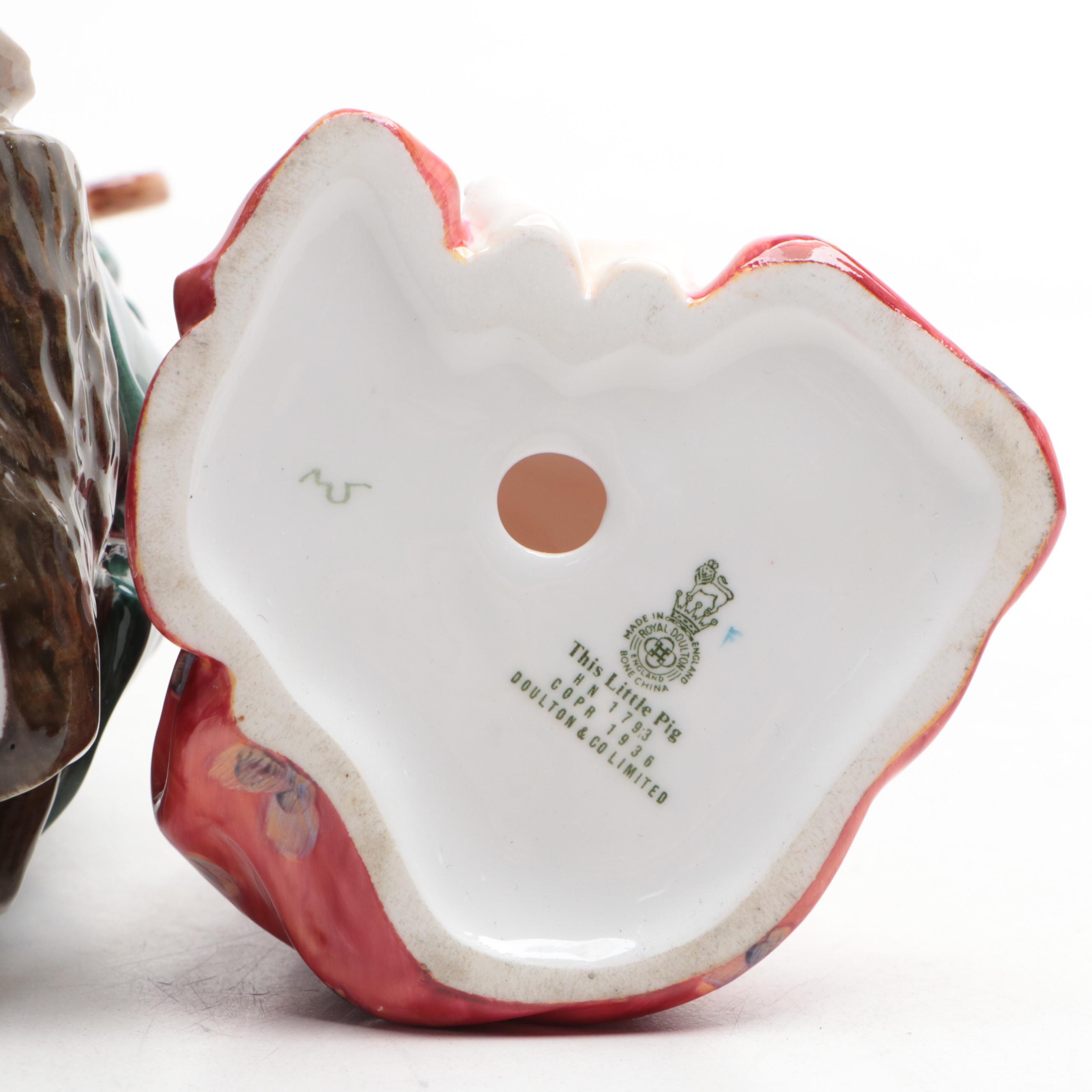 Royal Doulton "This Little Pig," "The Master" and Other Porcelain Figurines