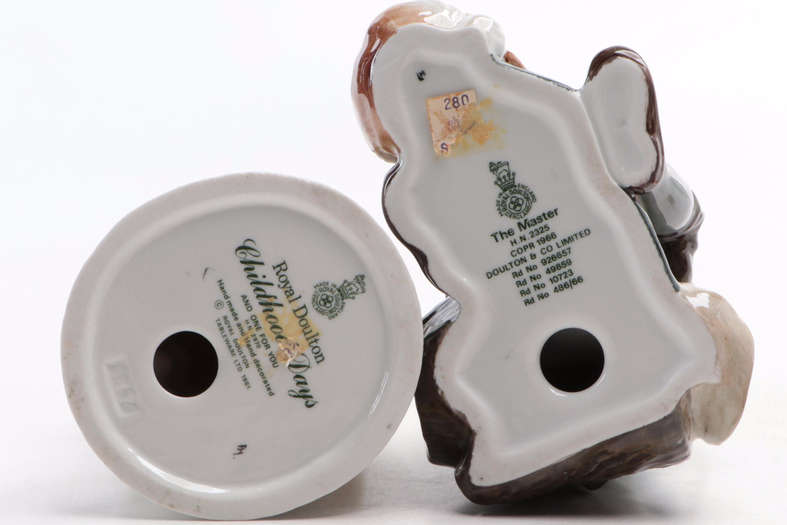 Royal Doulton "This Little Pig," "The Master" and Other Porcelain Figurines