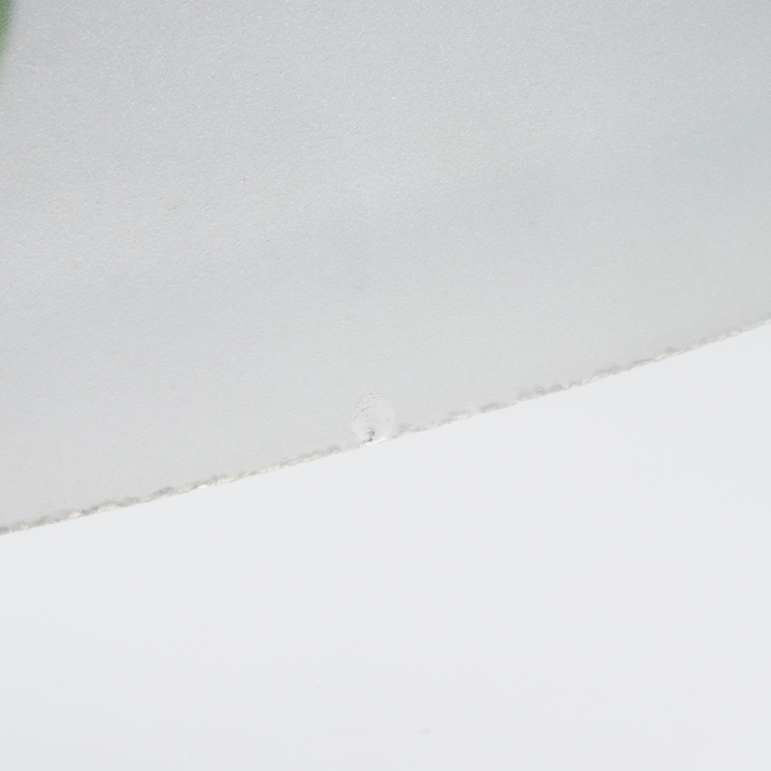 Cold-Painted Metal Boudoir Lamp with Reverse-Painted Satin Glass Shade