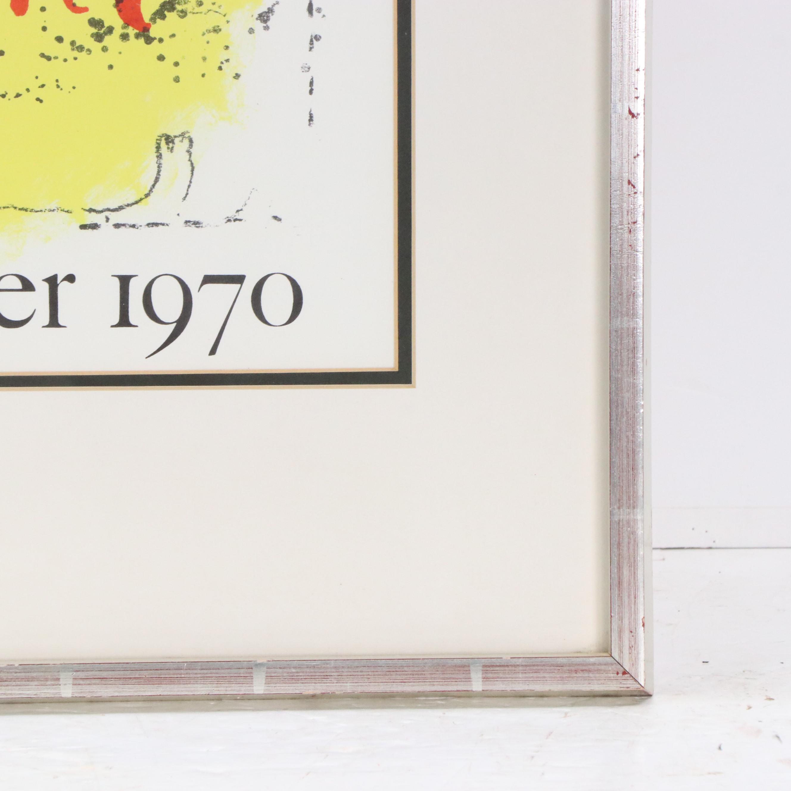 Galerie Maeght Offset Lithograph Exhibition Poster "Chagall," 1969