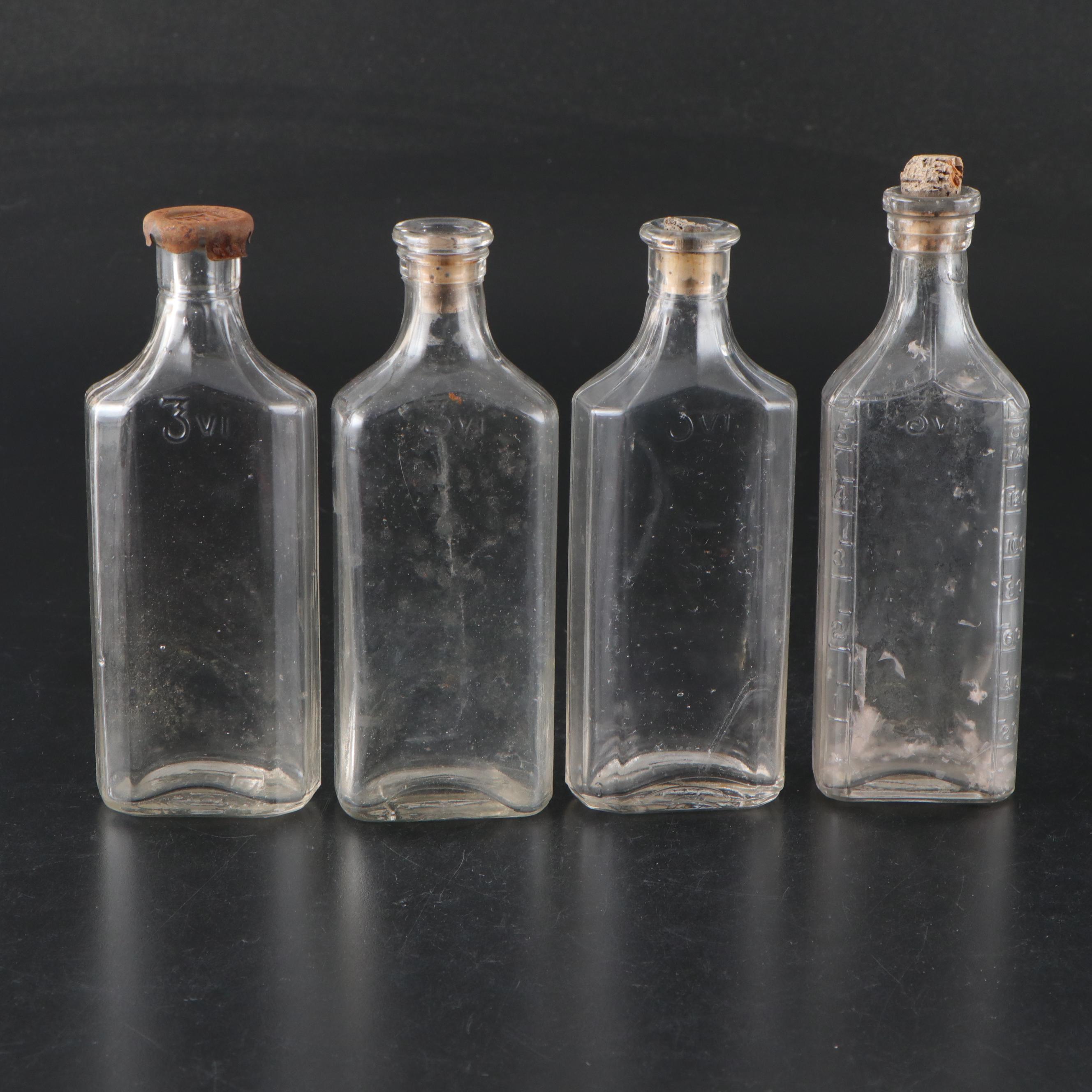 US Glass "Buzz Star Clear" Glass Child's Sugar and Creamer with Bottles and More