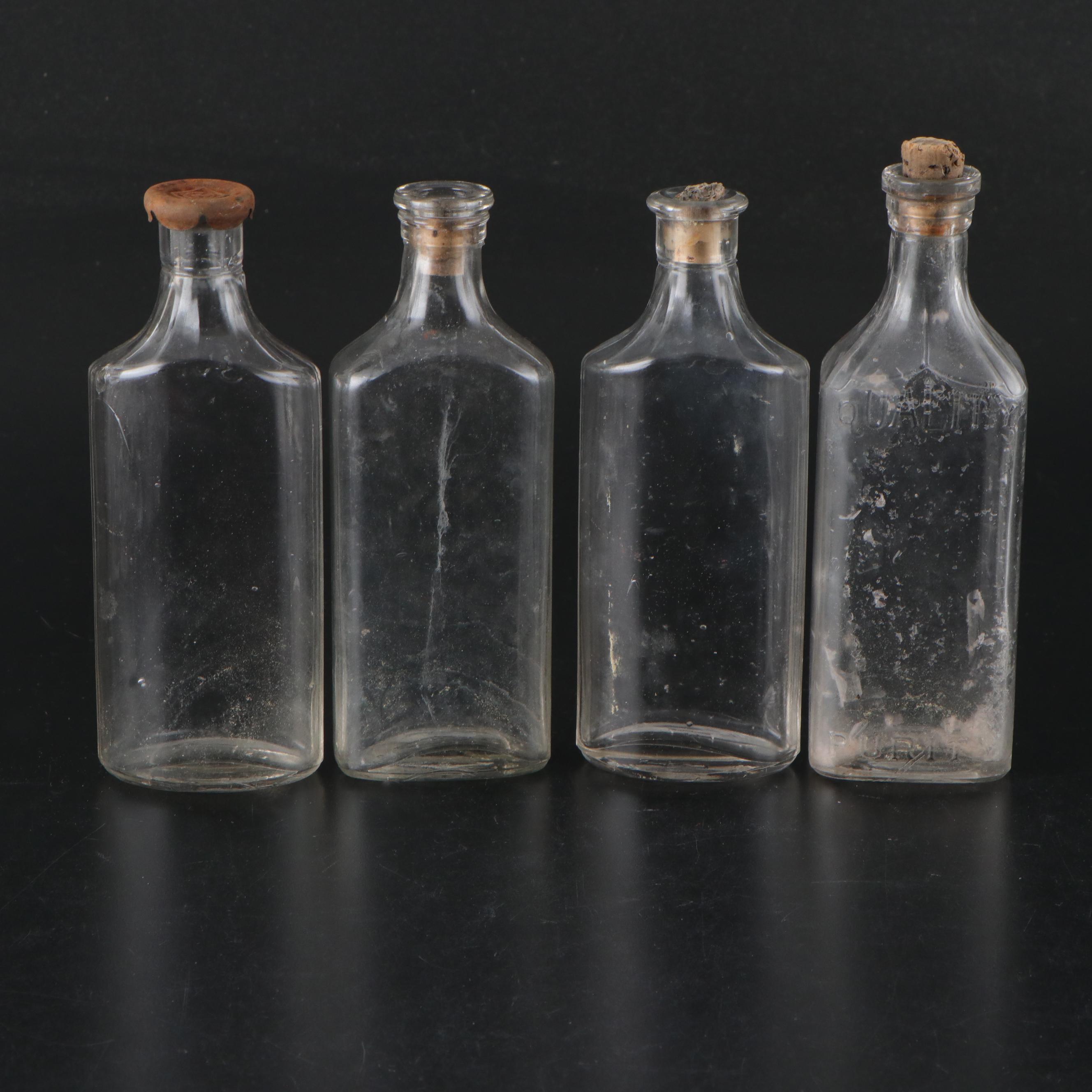 US Glass "Buzz Star Clear" Glass Child's Sugar and Creamer with Bottles and More