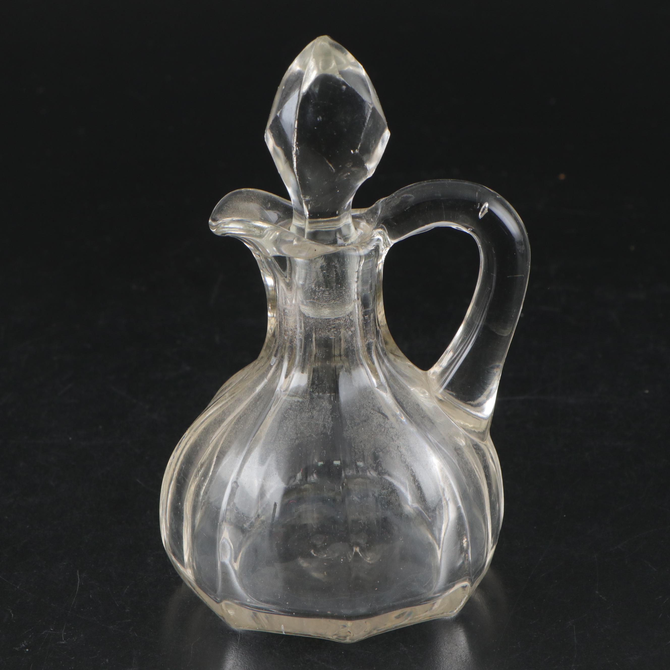 US Glass "Buzz Star Clear" Glass Child's Sugar and Creamer with Bottles and More