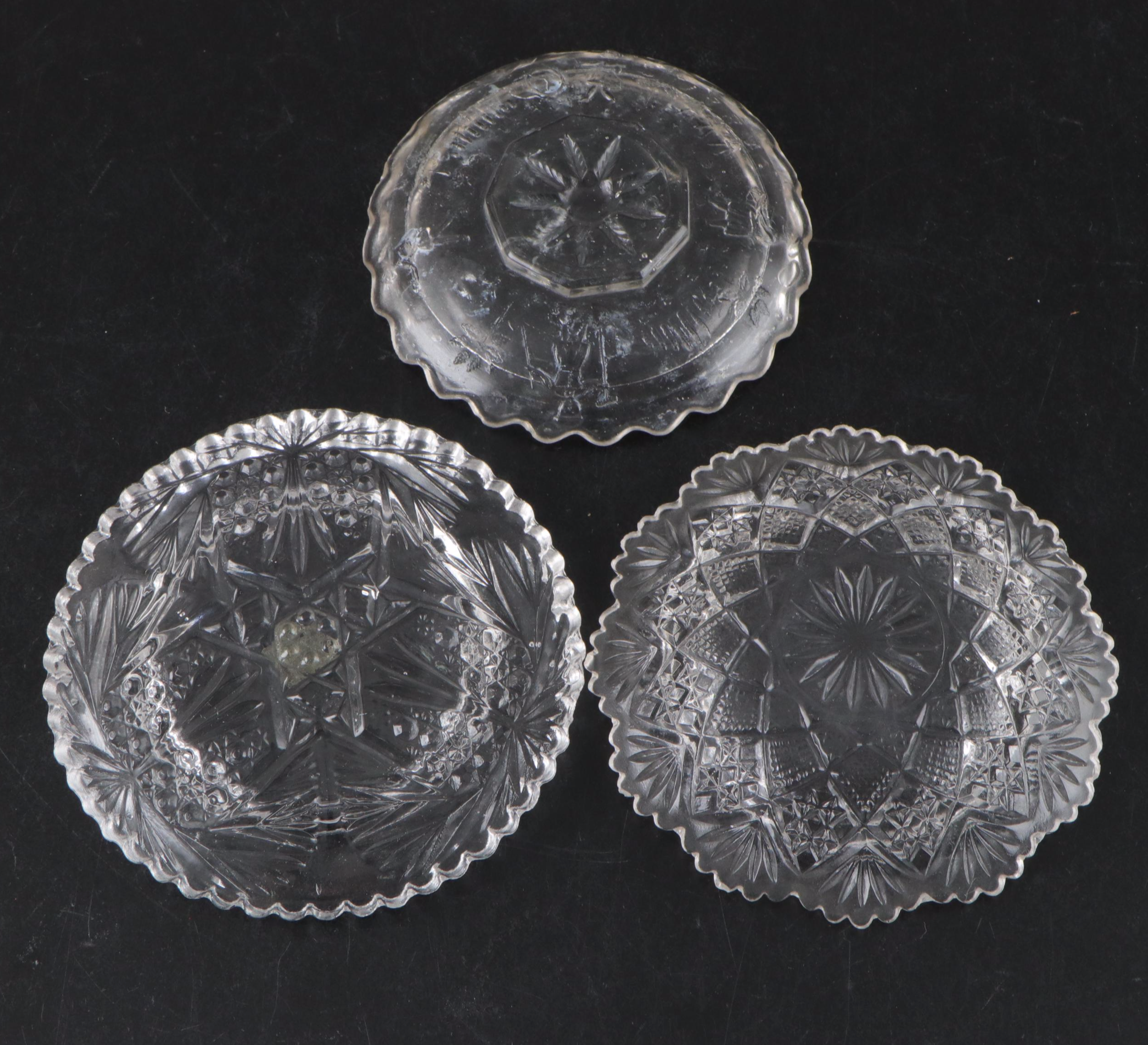 US Glass "Buzz Star Clear" Glass Child's Sugar and Creamer with Bottles and More