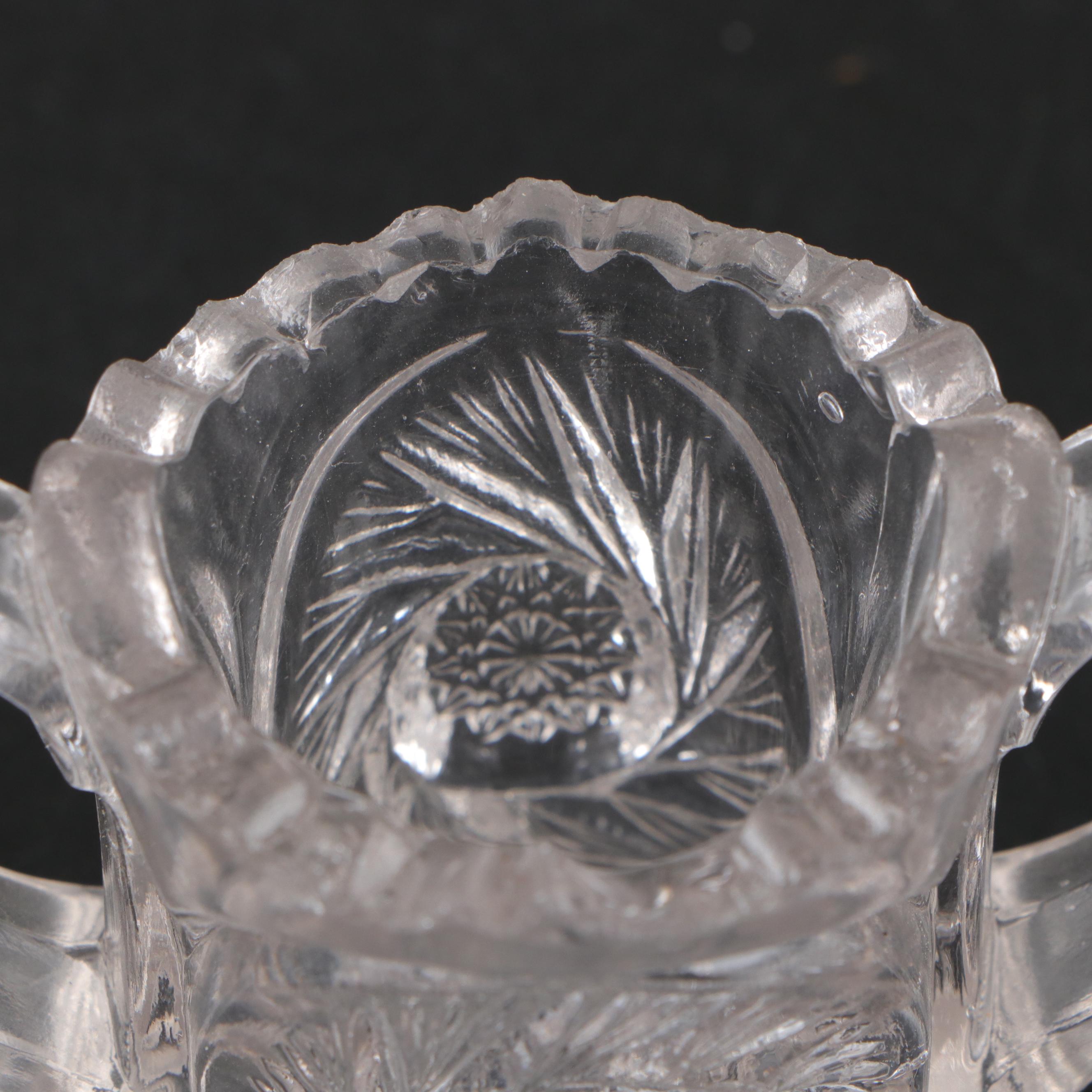 US Glass "Buzz Star Clear" Glass Child's Sugar and Creamer with Bottles and More