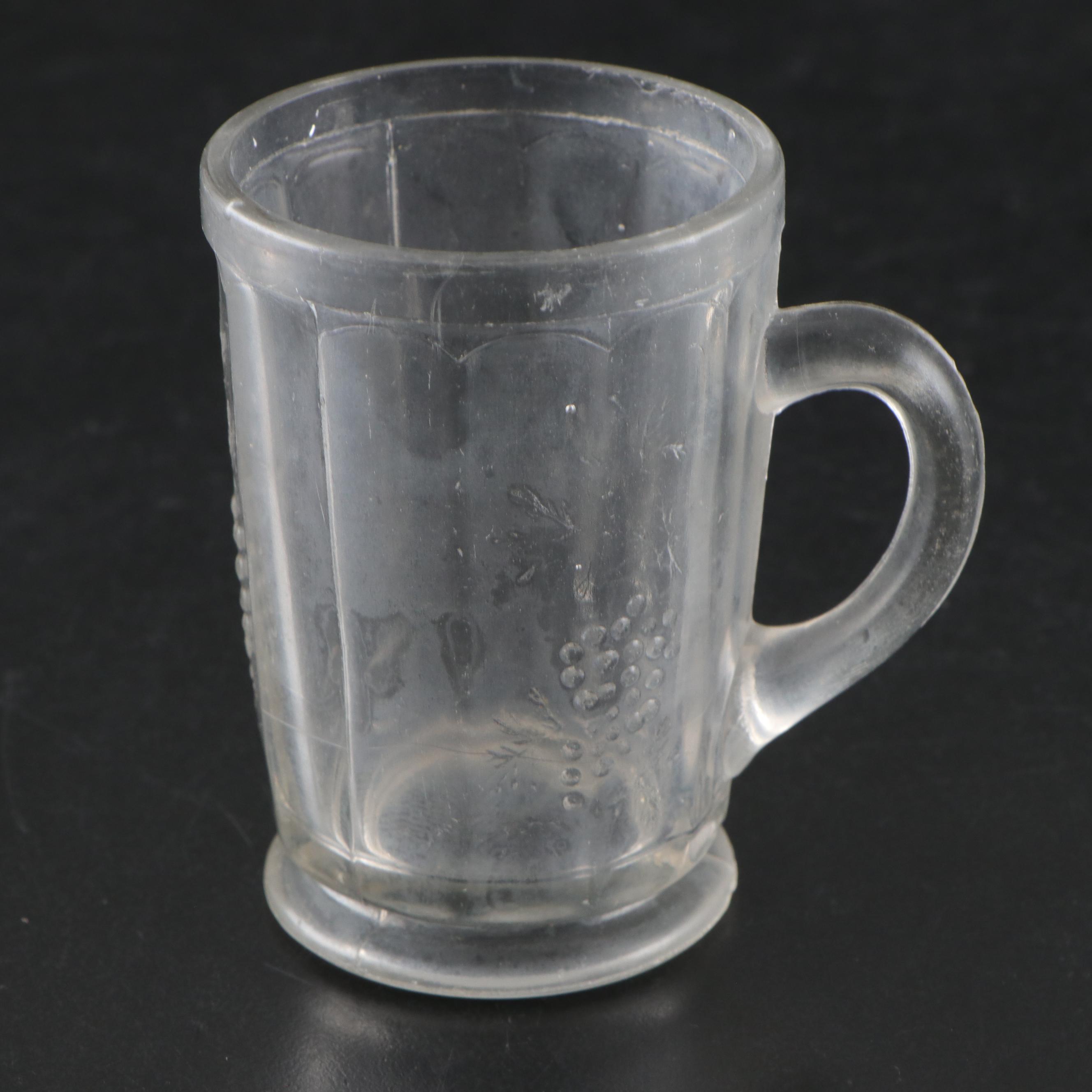 US Glass "Buzz Star Clear" Glass Child's Sugar and Creamer with Bottles and More