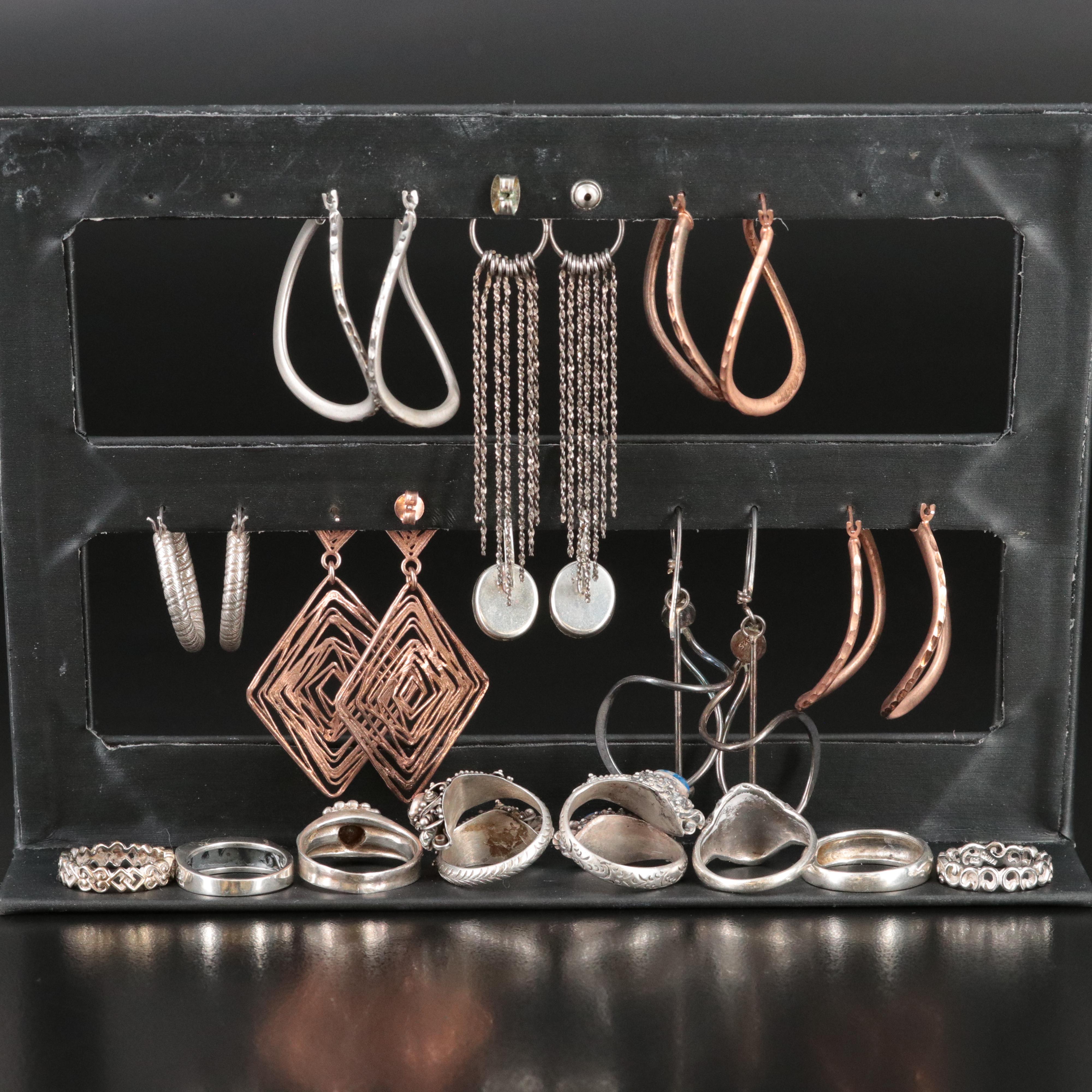 Sterling Lapis Lazuli, Black Onyx and Marcasite Jewelry Collection