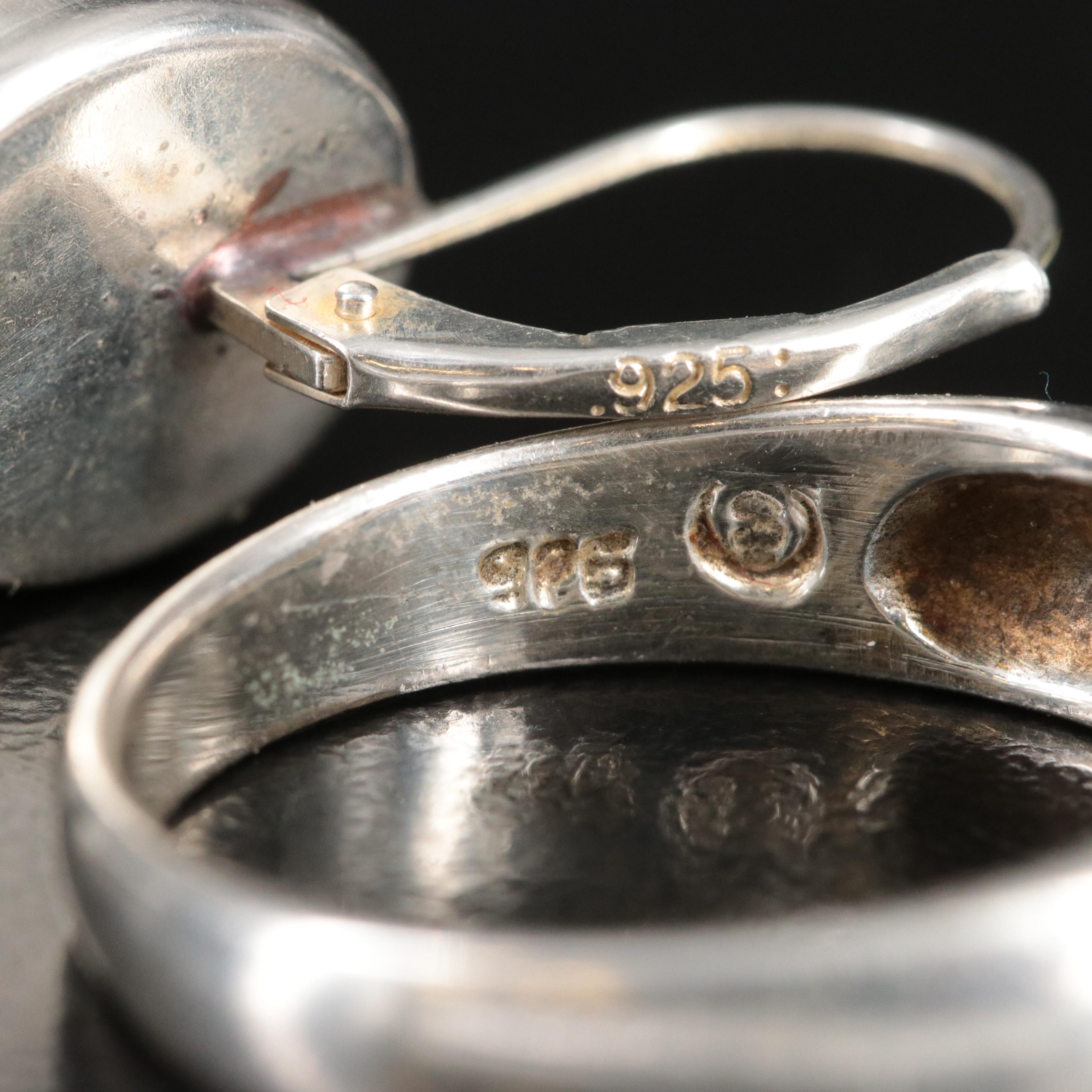 Sterling Lapis Lazuli, Black Onyx and Marcasite Jewelry Collection