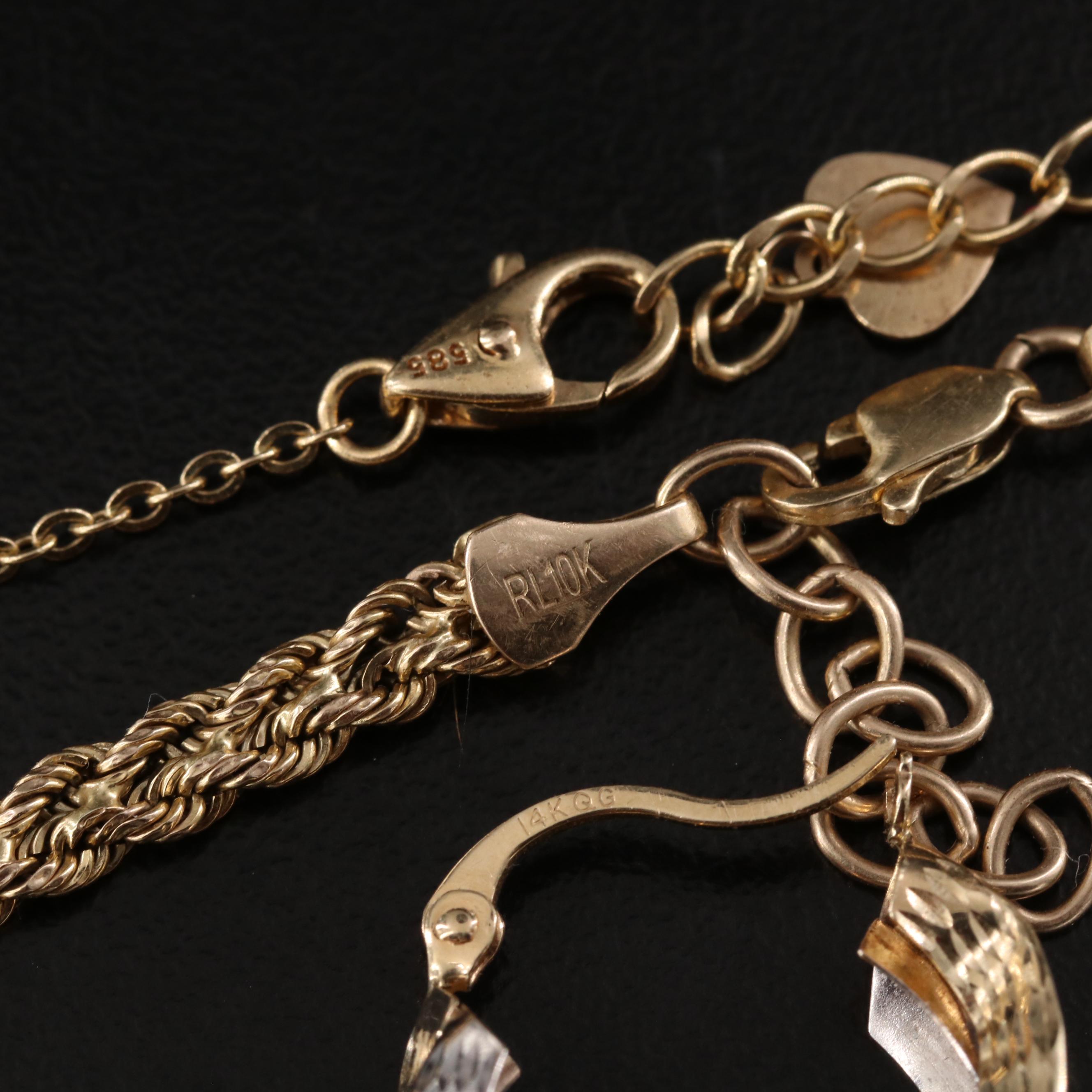 Scrap 14K and 10K Gold Jewelry