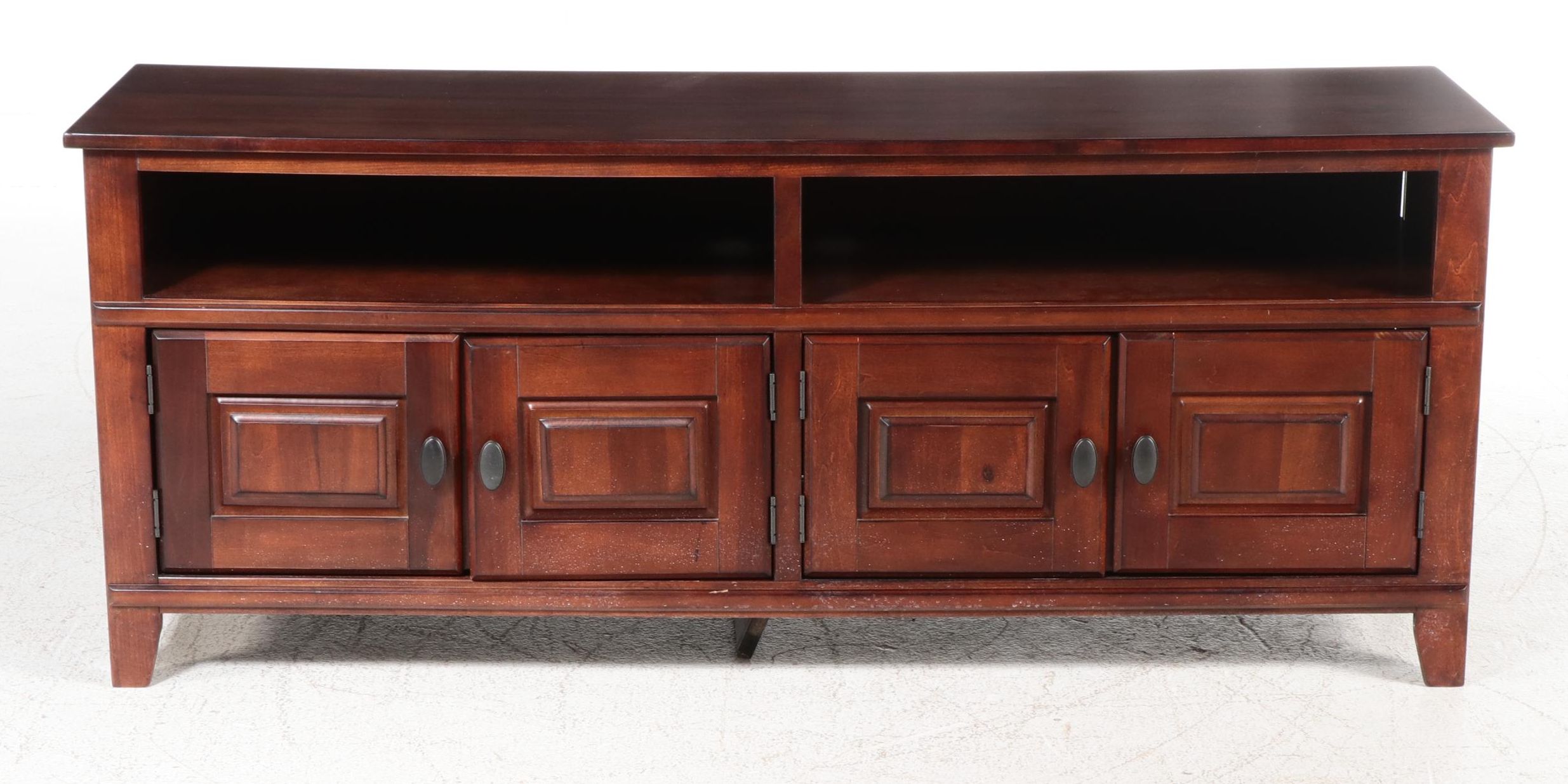 Shaker Style Walnut Finish Television Stand