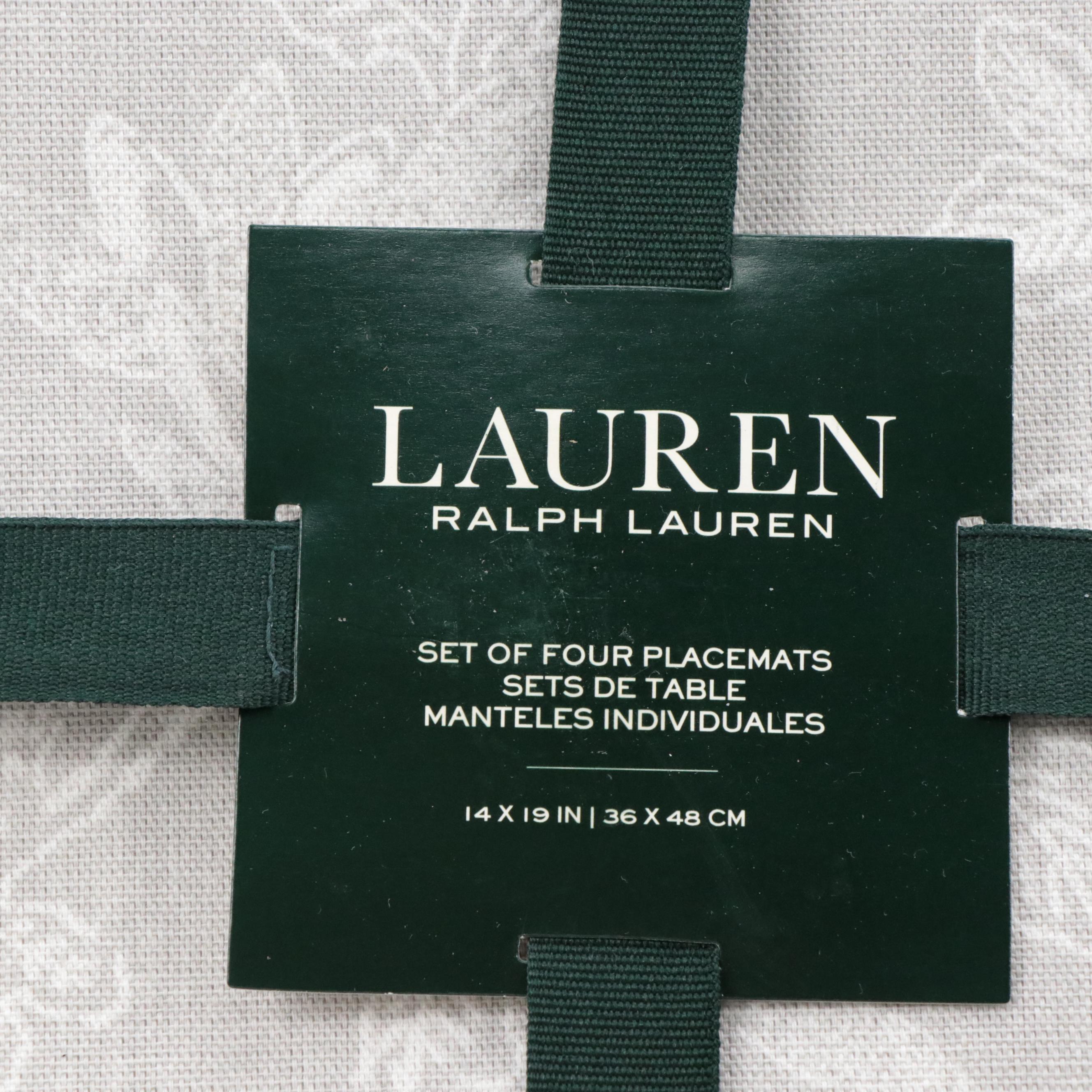 Ralph Lauren Cotton Placemats with Other Table Linens and Napkin Rings