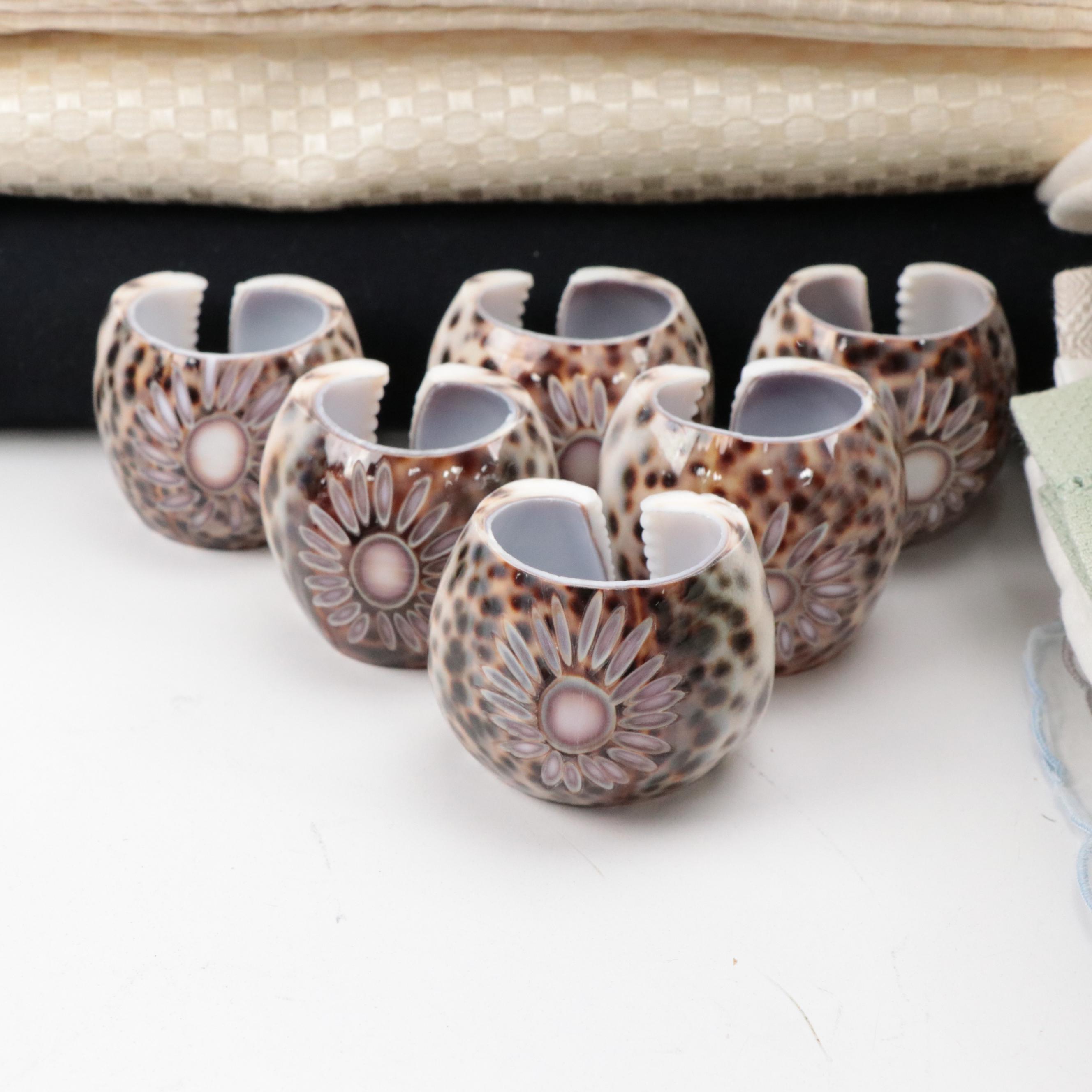 Ralph Lauren Cotton Placemats with Other Table Linens and Napkin Rings