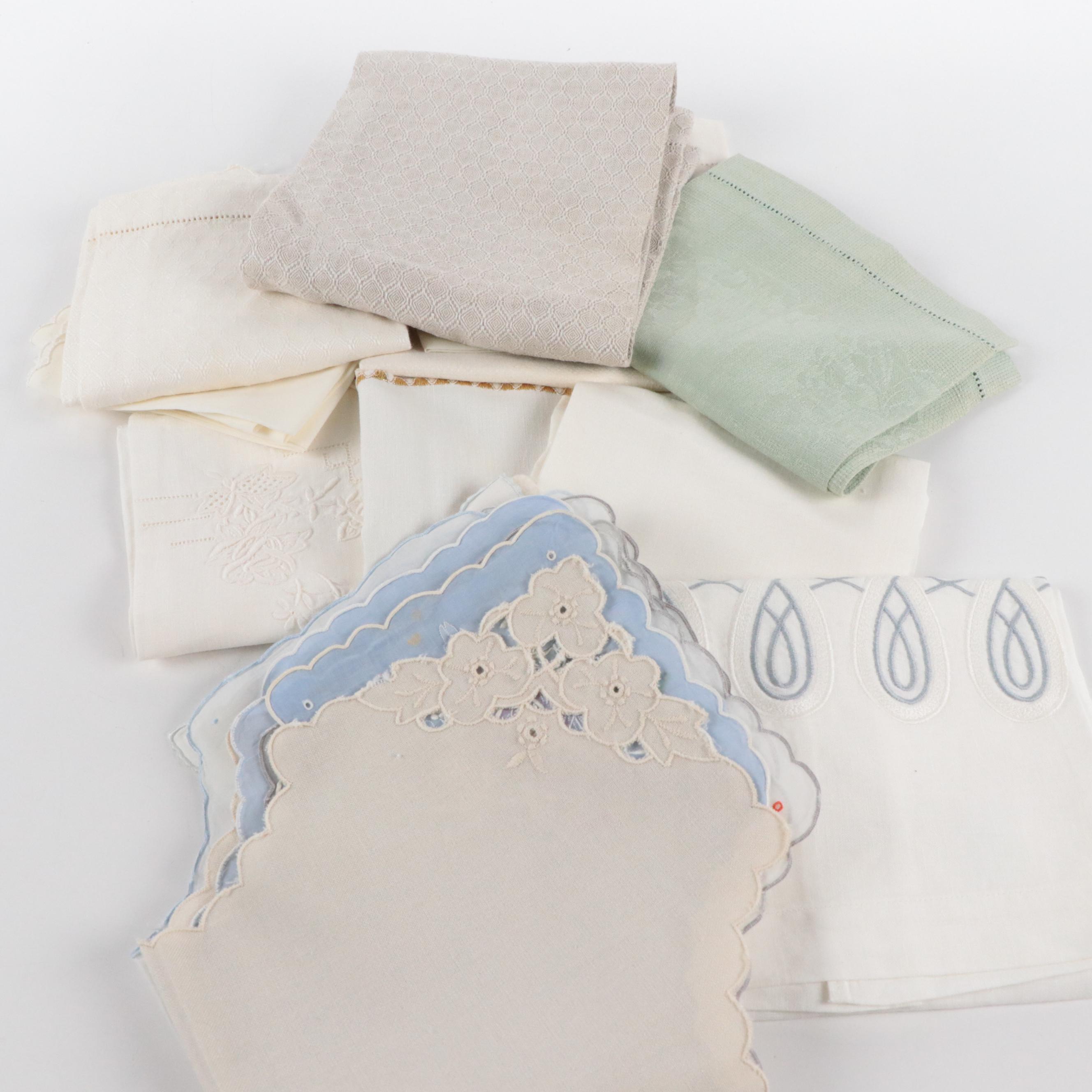 Ralph Lauren Cotton Placemats with Other Table Linens and Napkin Rings