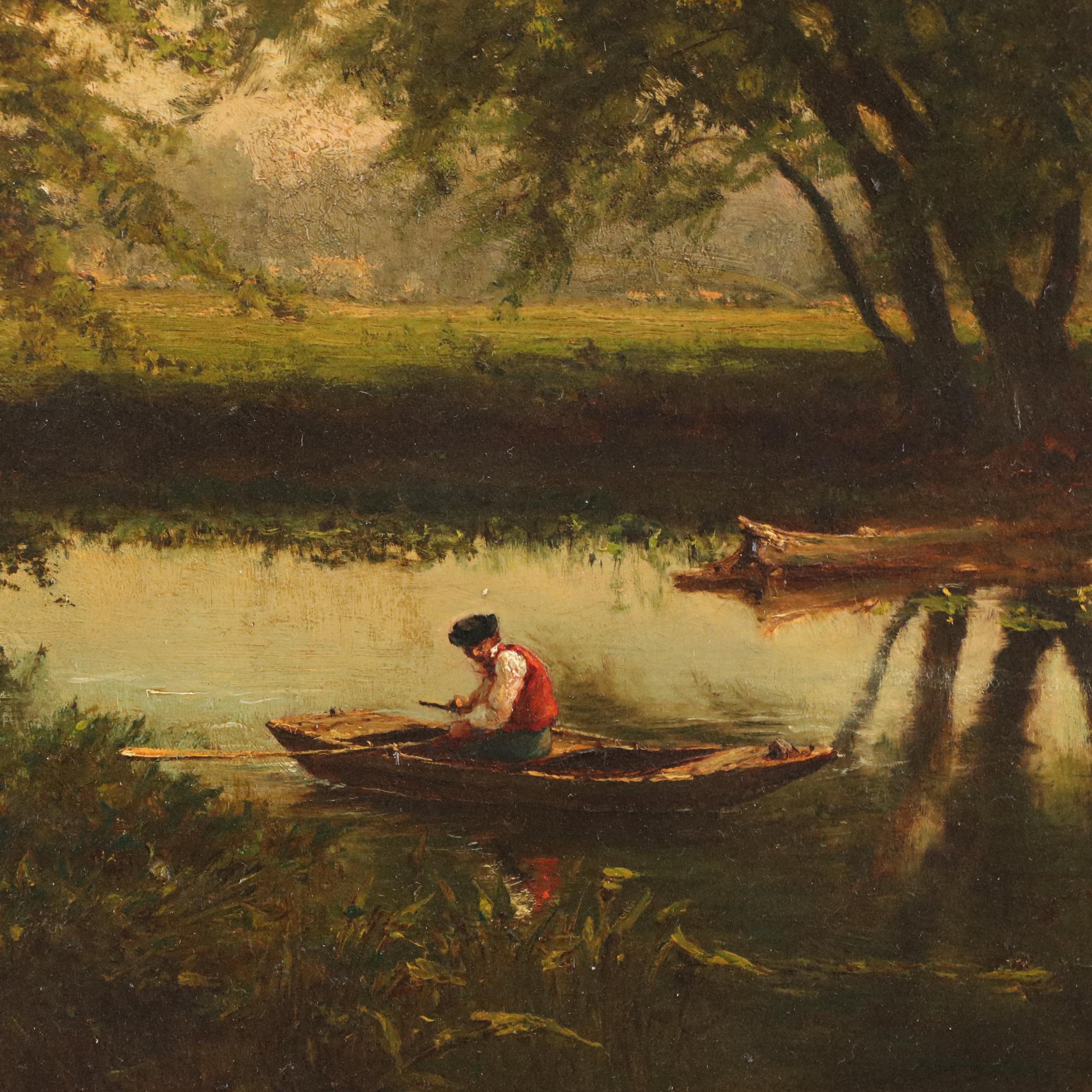 George Inness Oil Painting "Sunlight and Shadow (Midsummer)," 1860