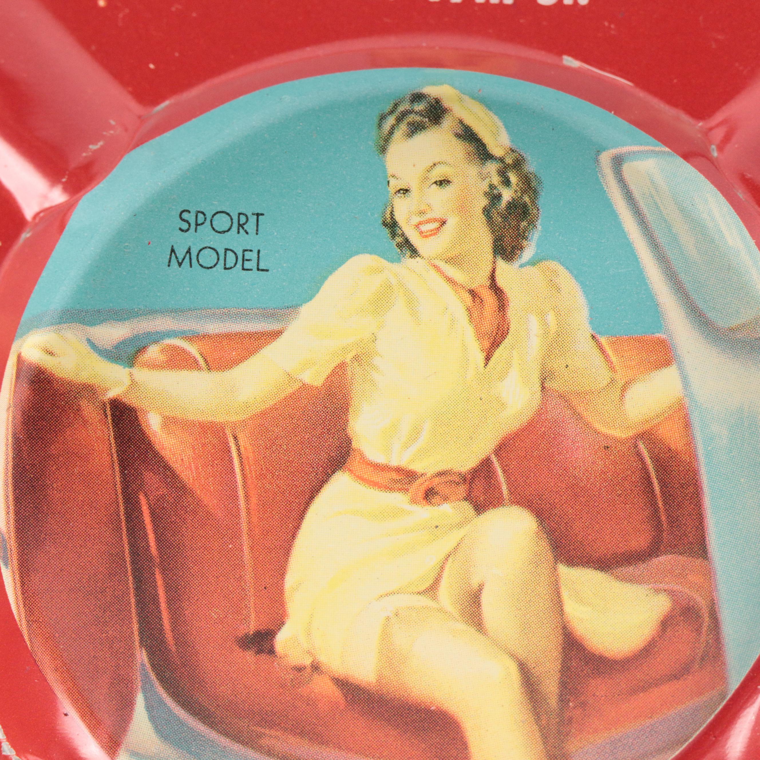 Marilyn Monroe Reprint Business Cards with Pin-Up Girl Ashtrays