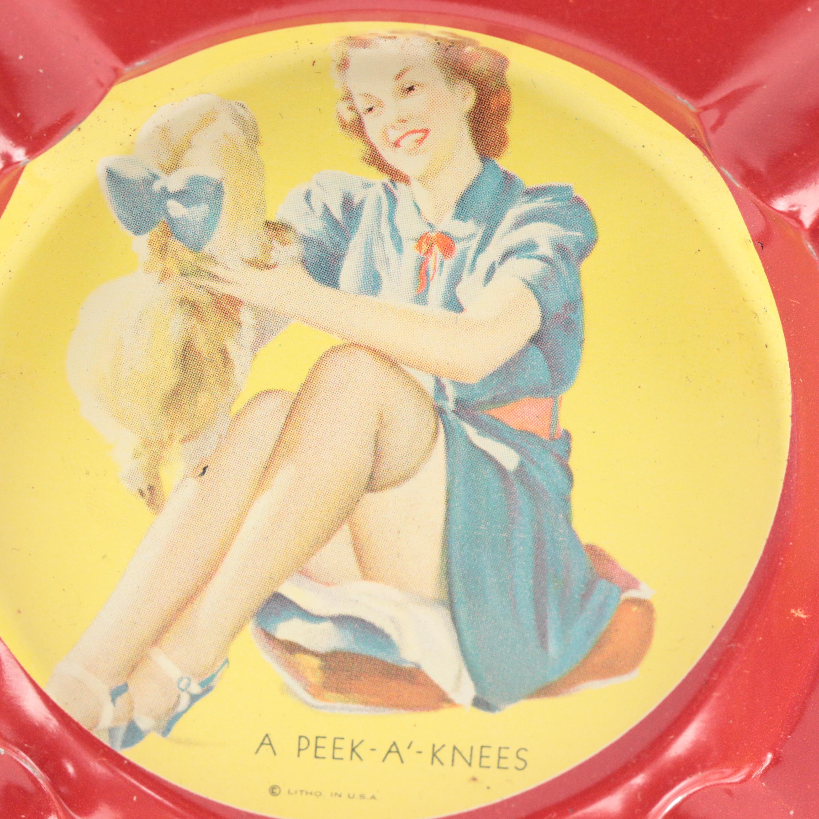 Marilyn Monroe Reprint Business Cards with Pin-Up Girl Ashtrays