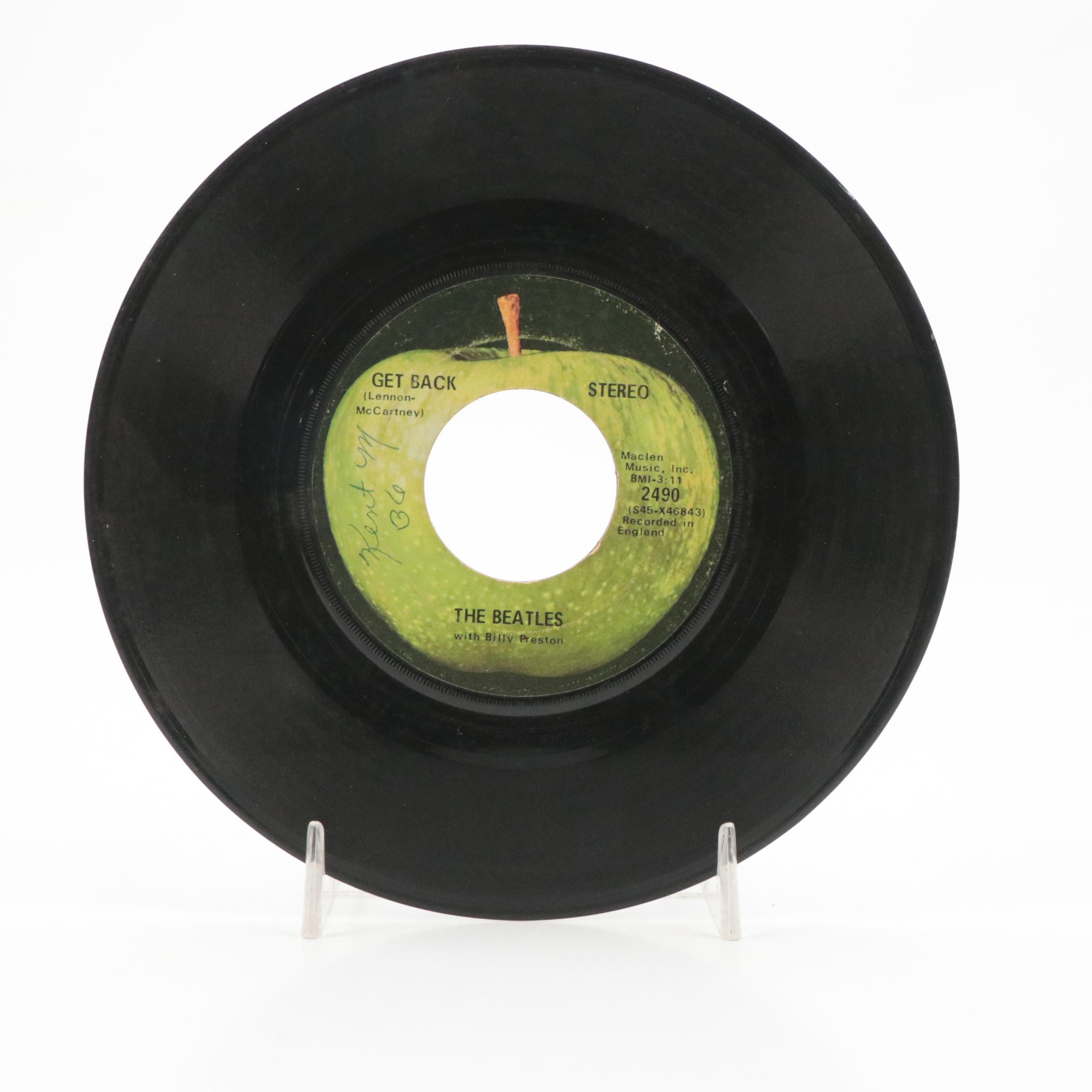 The Beatles Vinyl Record Singles Including "Get Back" and "Lady Madonna"