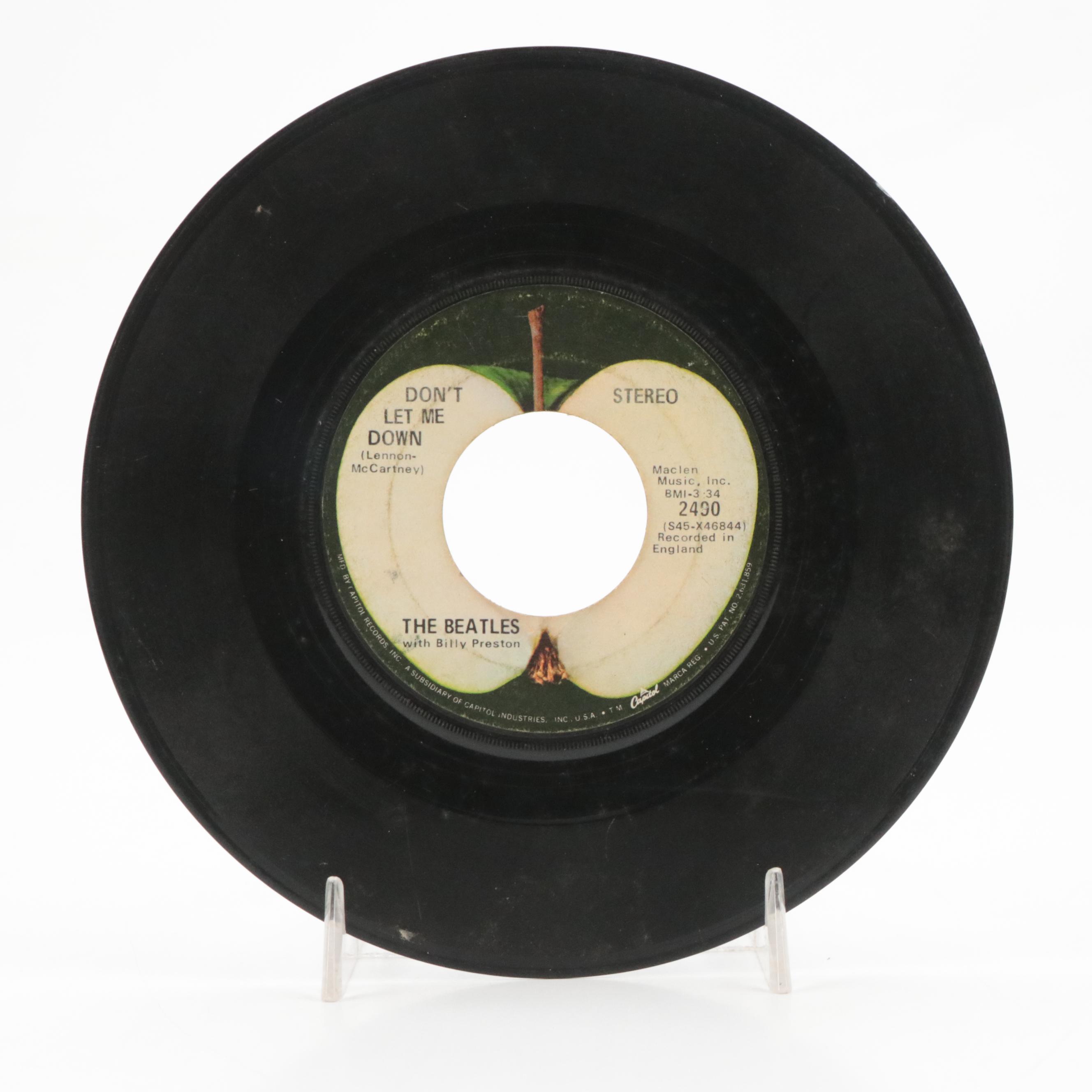 The Beatles Vinyl Record Singles Including "Get Back" and "Lady Madonna"