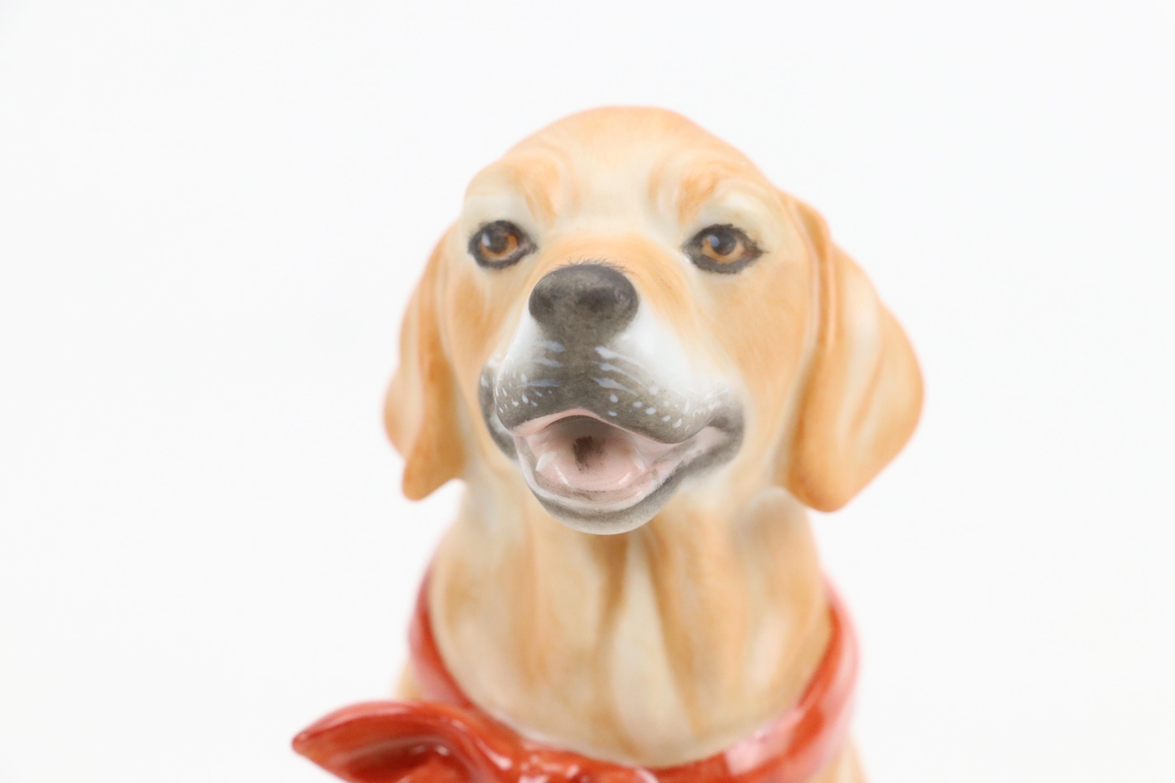 Herend Natural "Golden Retriever" Porcelain Figurine