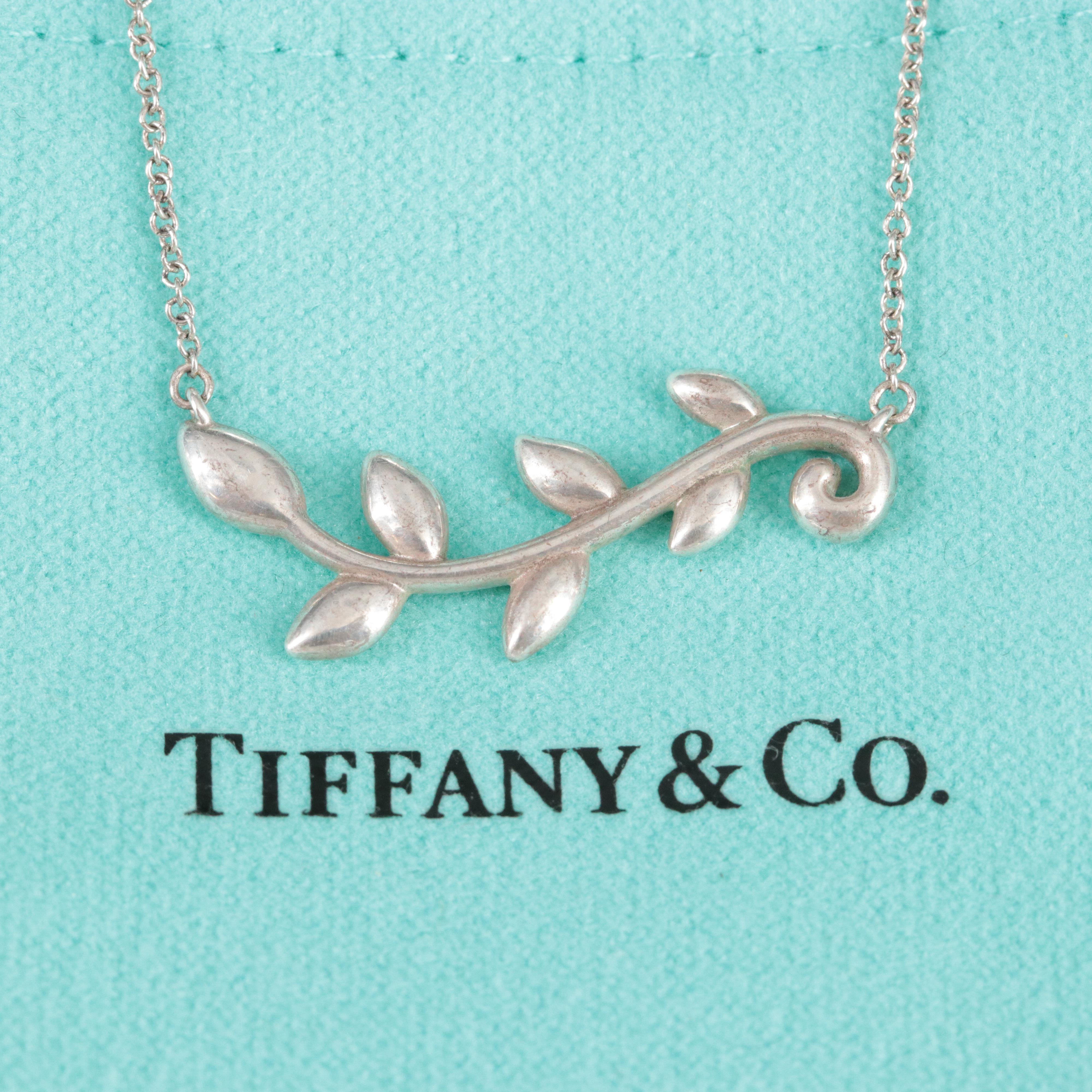 Paloma Picasso for Tiffany & Co. Sterling Olive Leaf Necklace