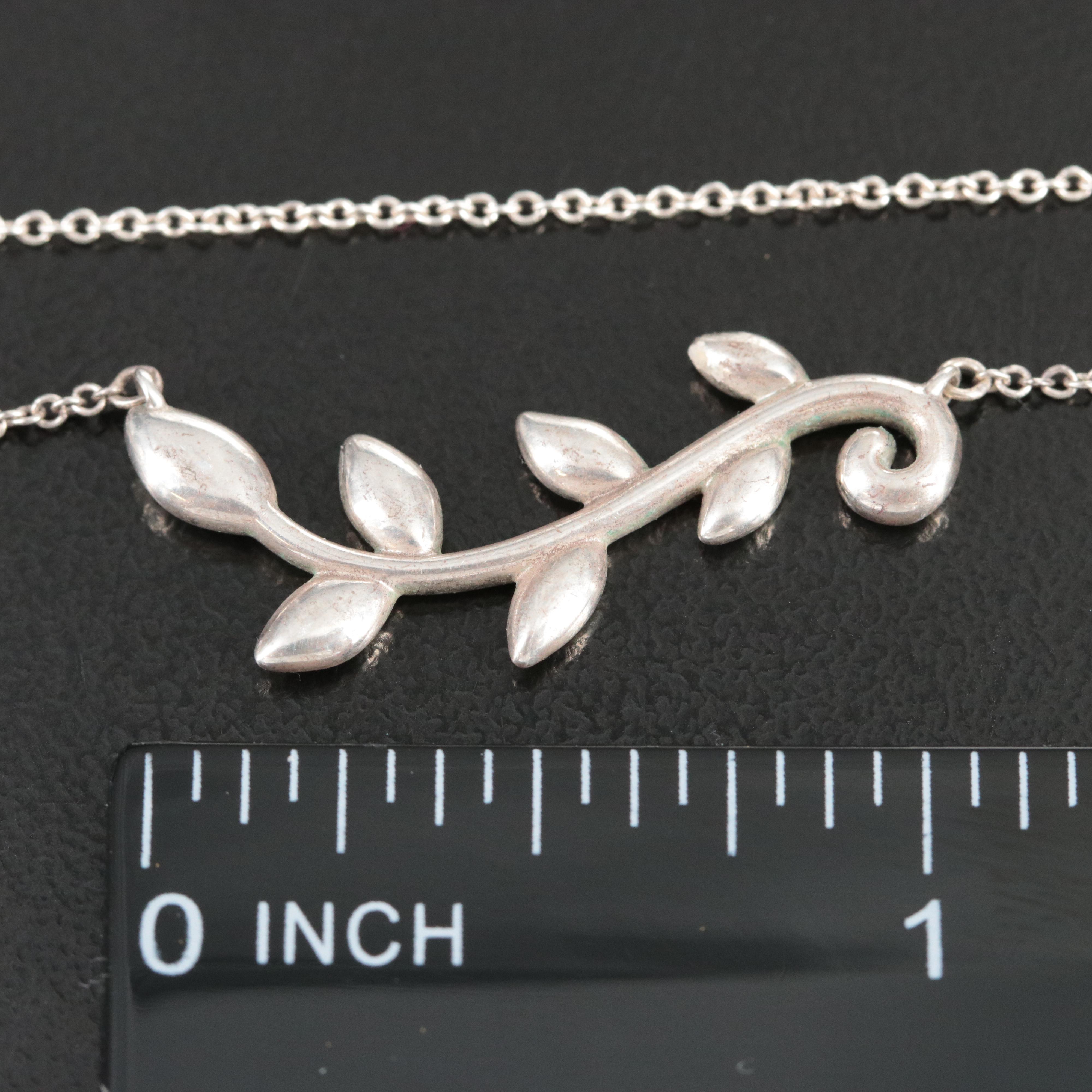Paloma Picasso for Tiffany & Co. Sterling Olive Leaf Necklace