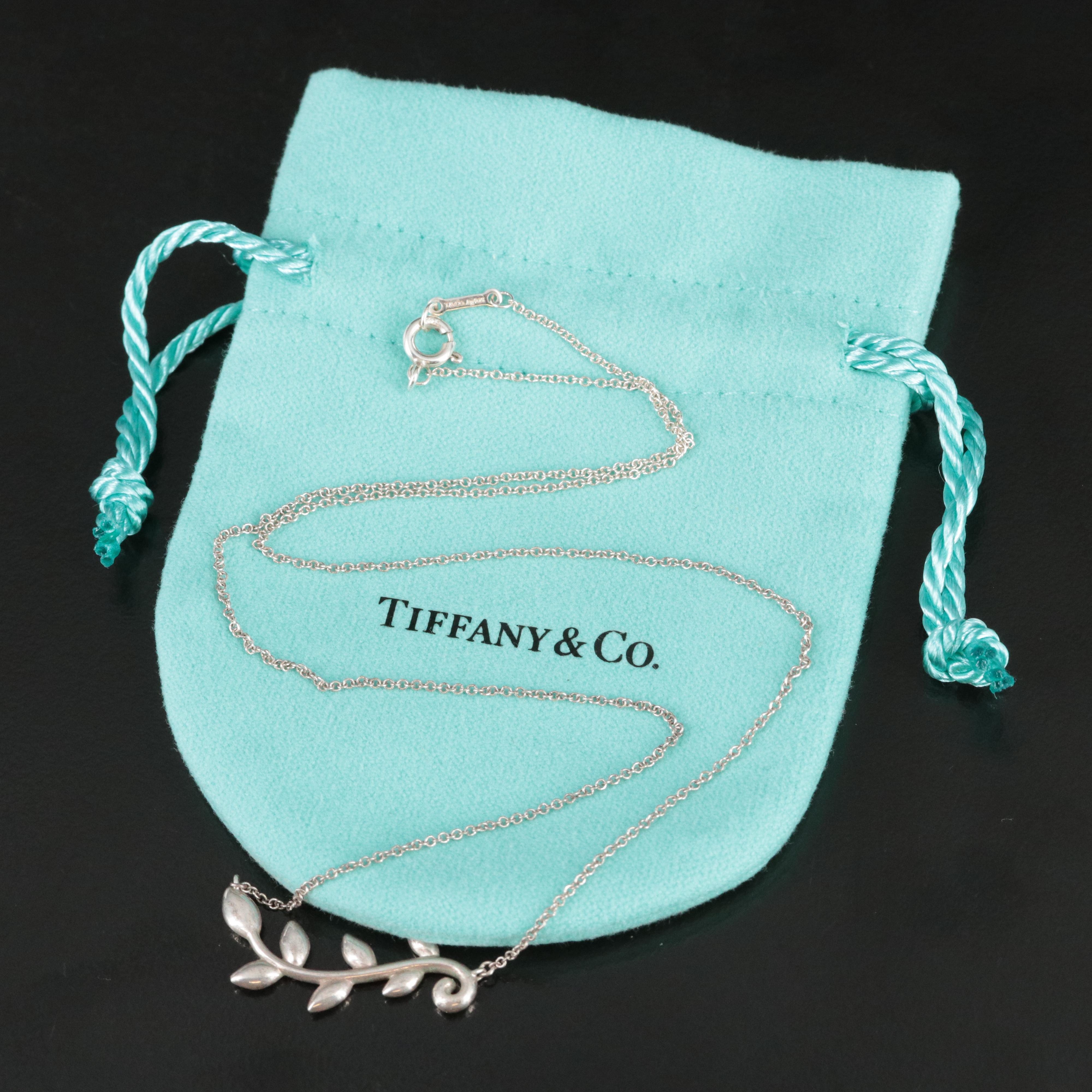 Paloma Picasso for Tiffany & Co. Sterling Olive Leaf Necklace