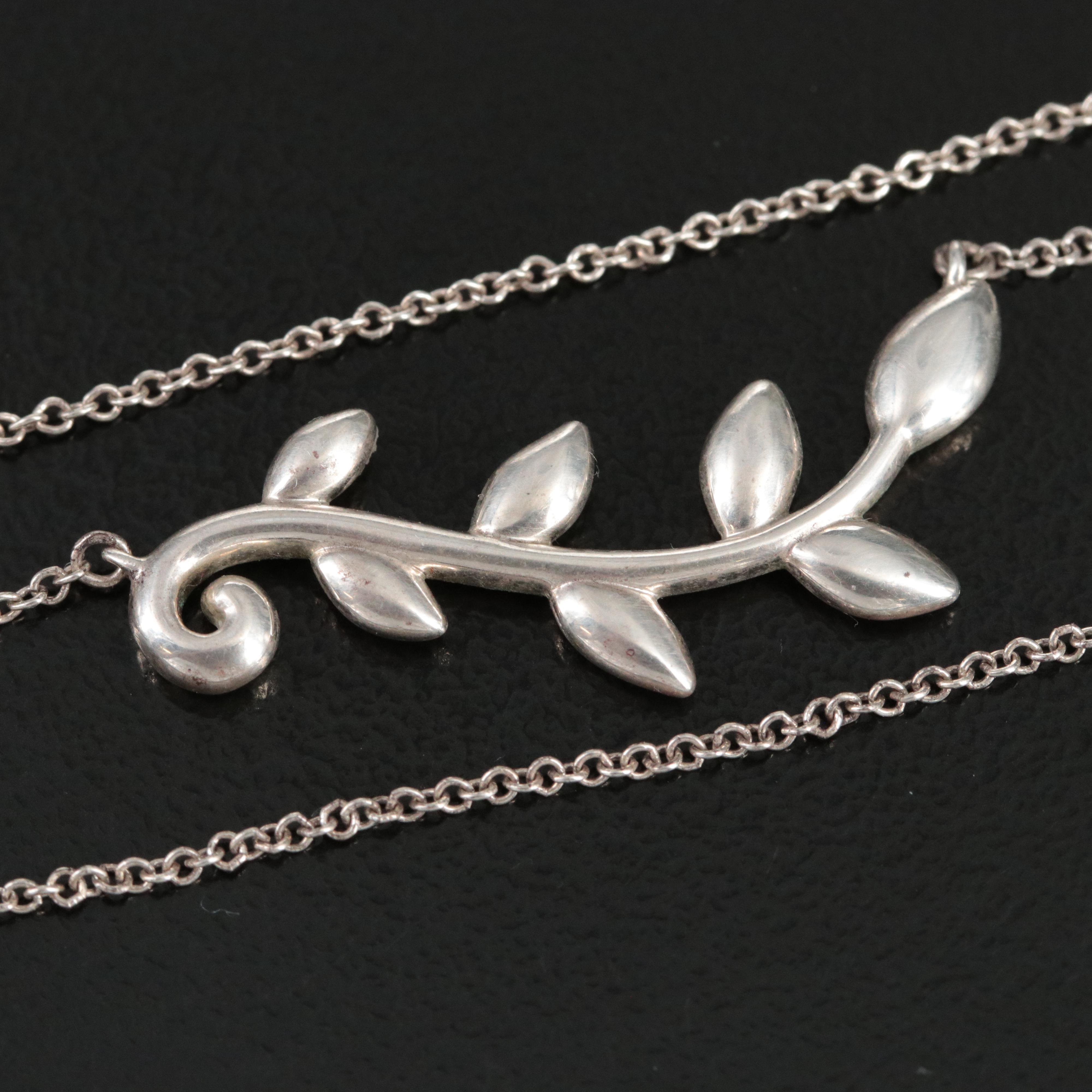 Paloma Picasso for Tiffany & Co. Sterling Olive Leaf Necklace